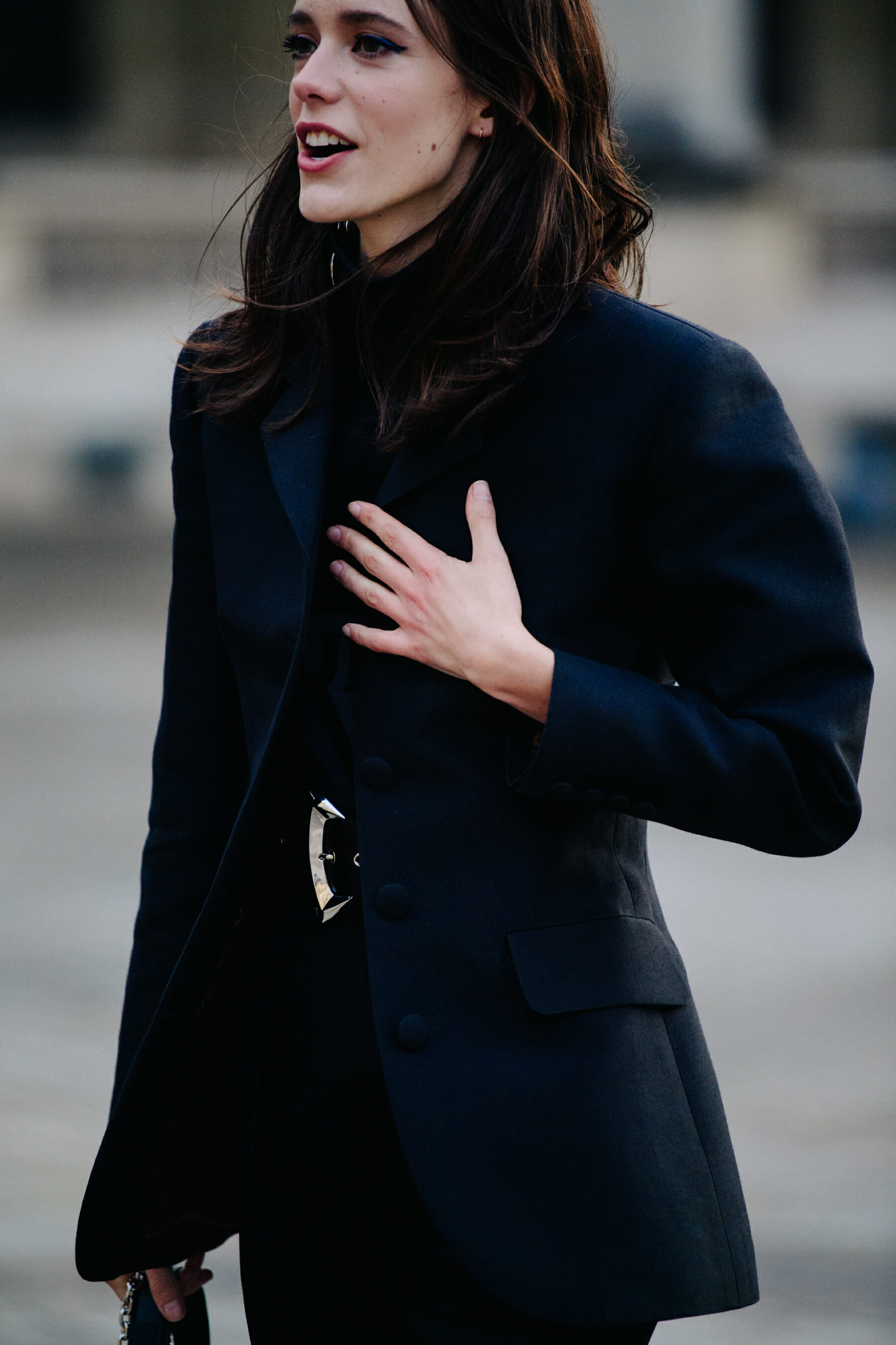 Woman wearing Louis Vuitton