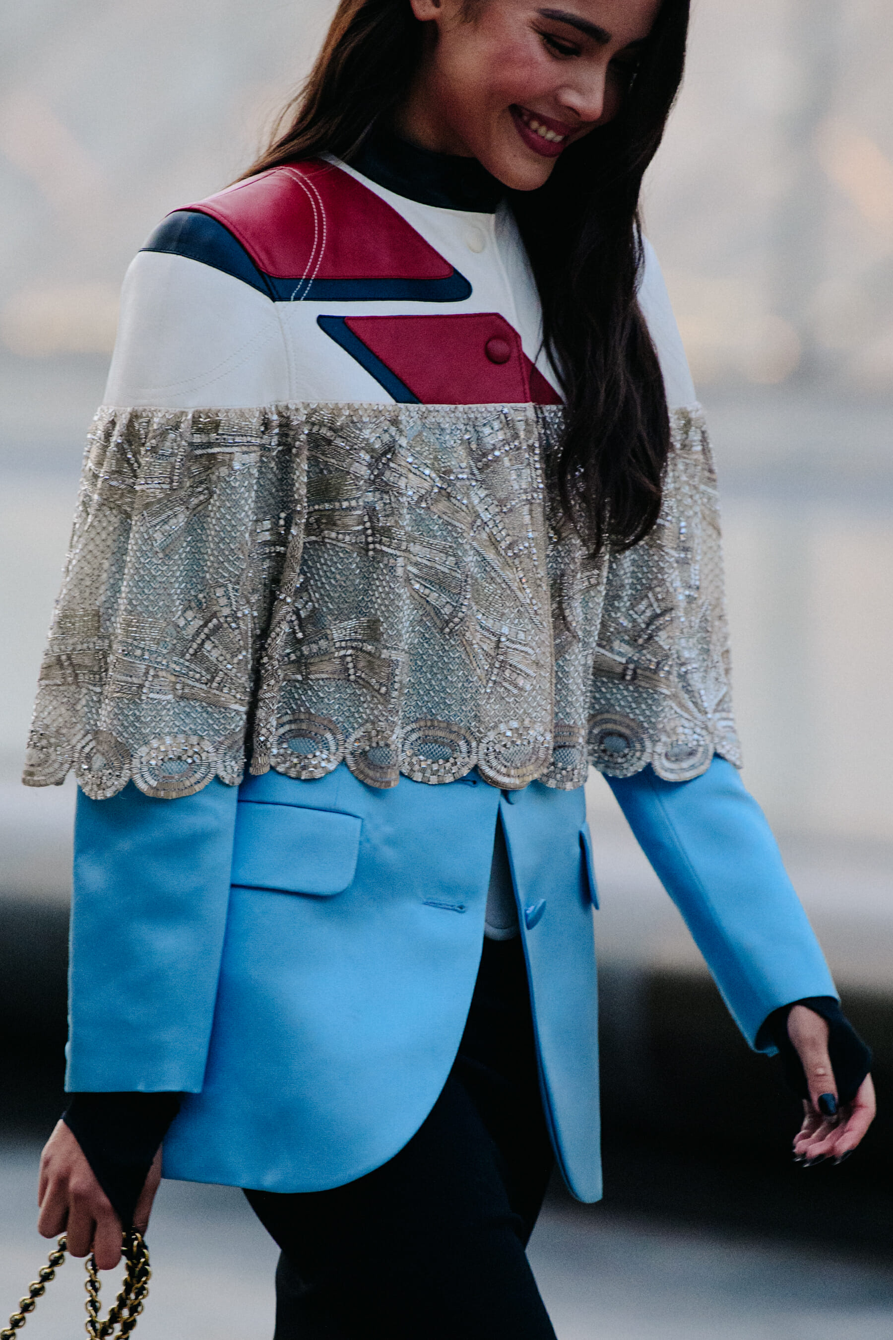 Woman wearing Louis Vuitton