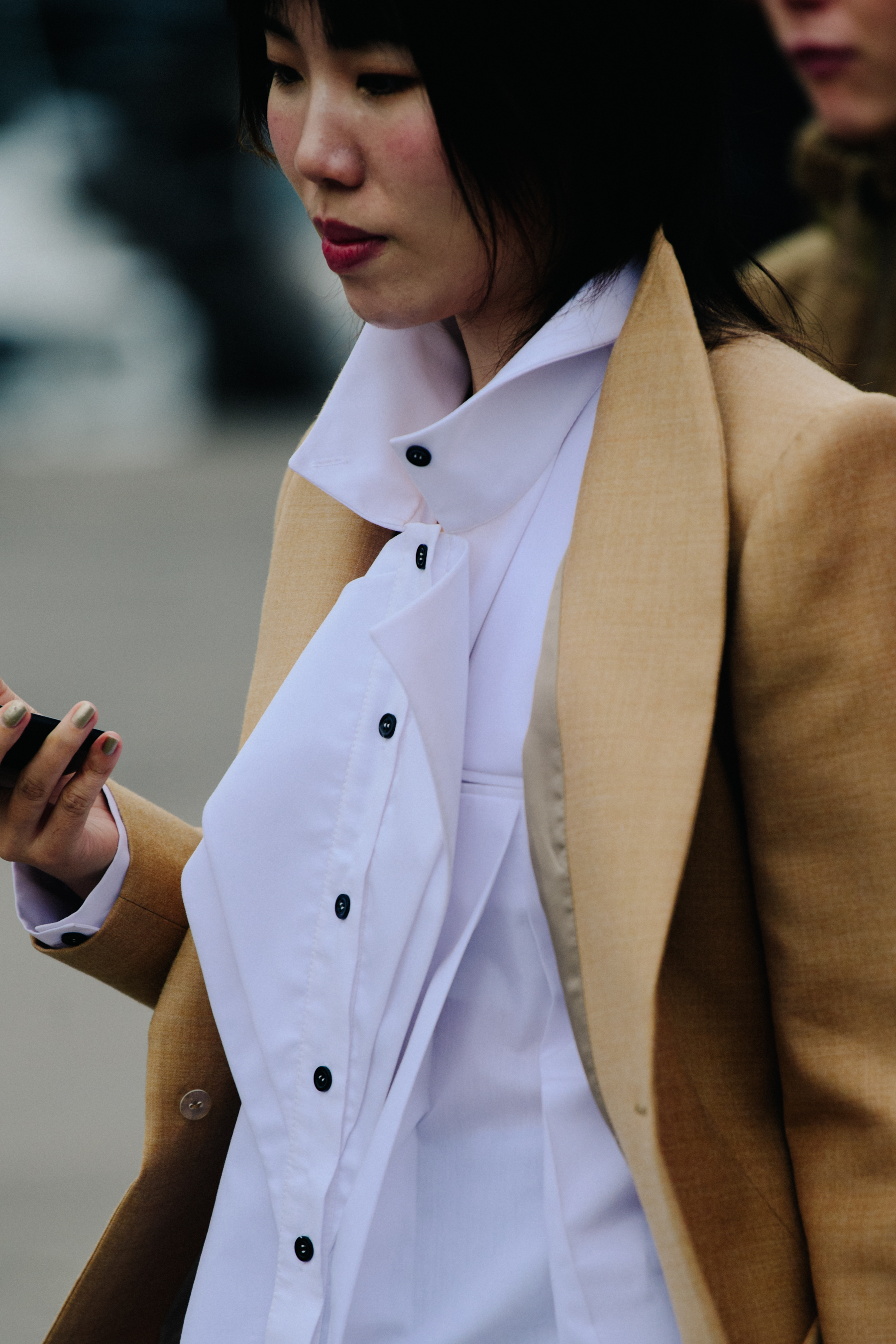 Woman wearing white shirt
