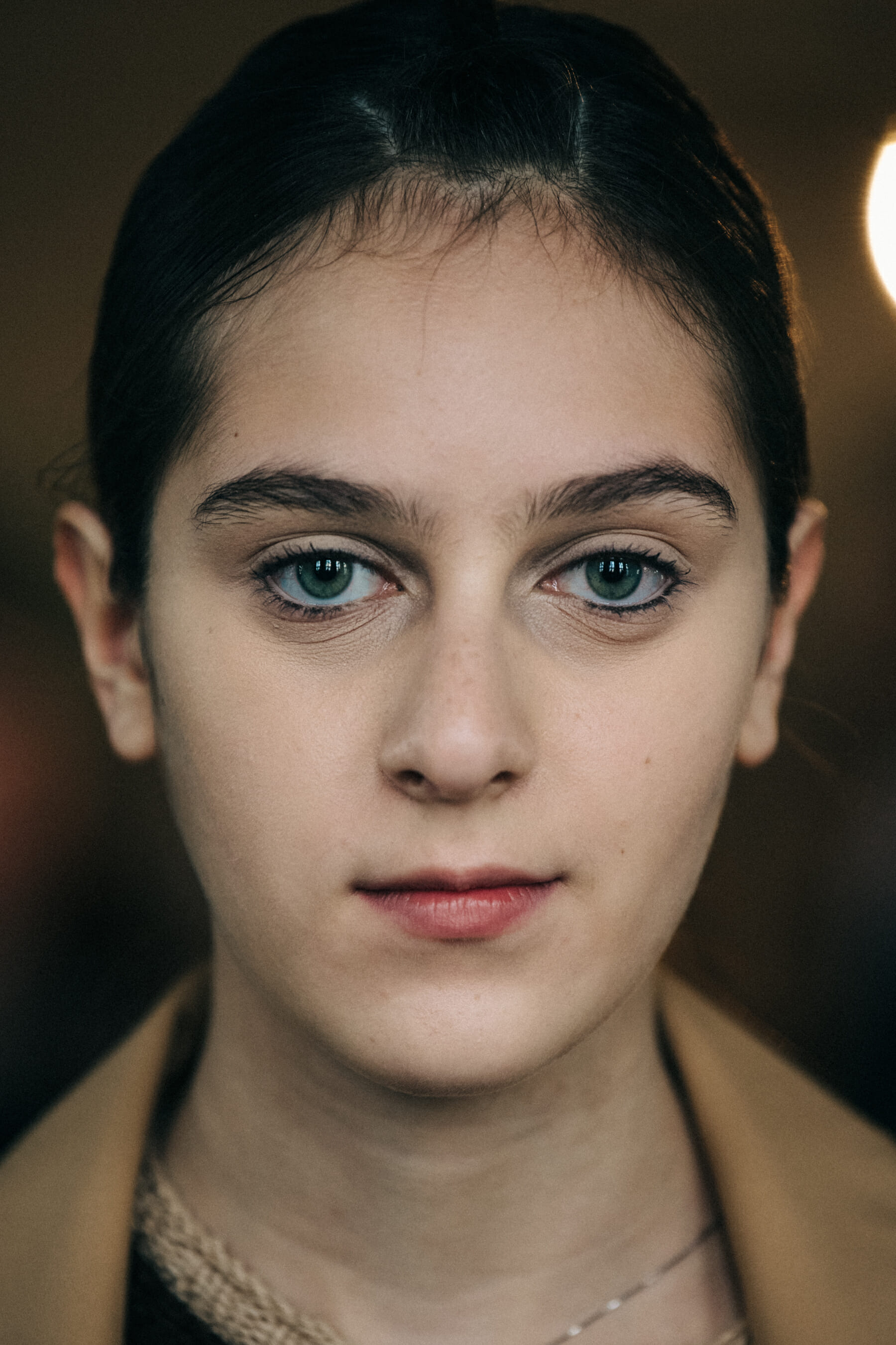 Georgian model with dark hair