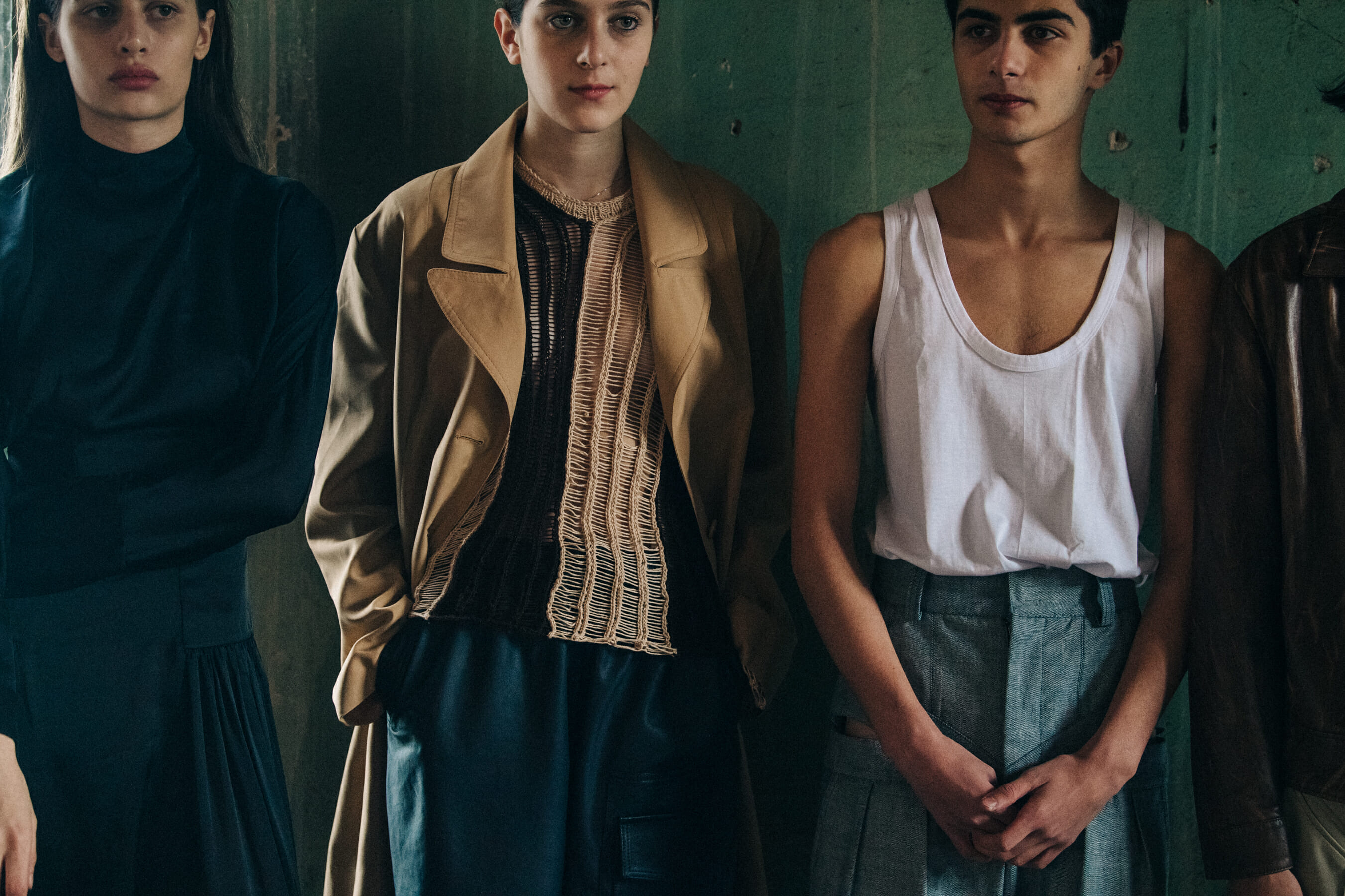 Models wearing dark colours