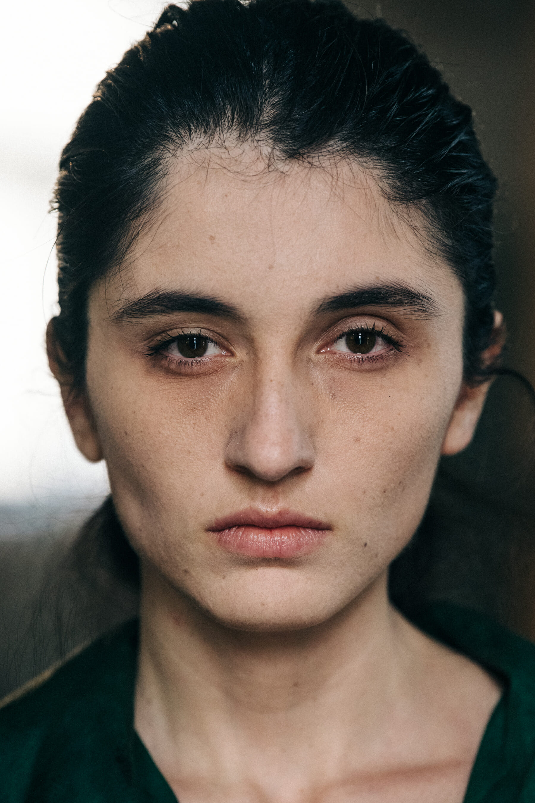 Georgian model with dark hair