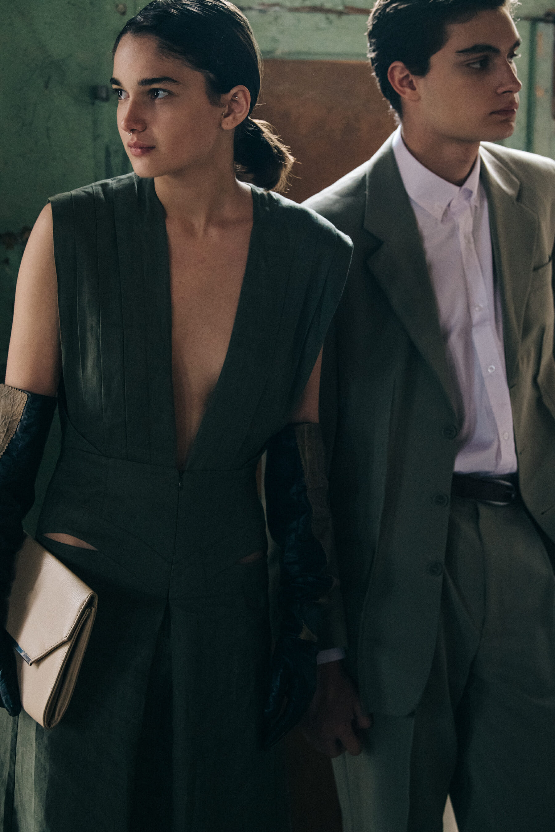 Georgian models wearing suits