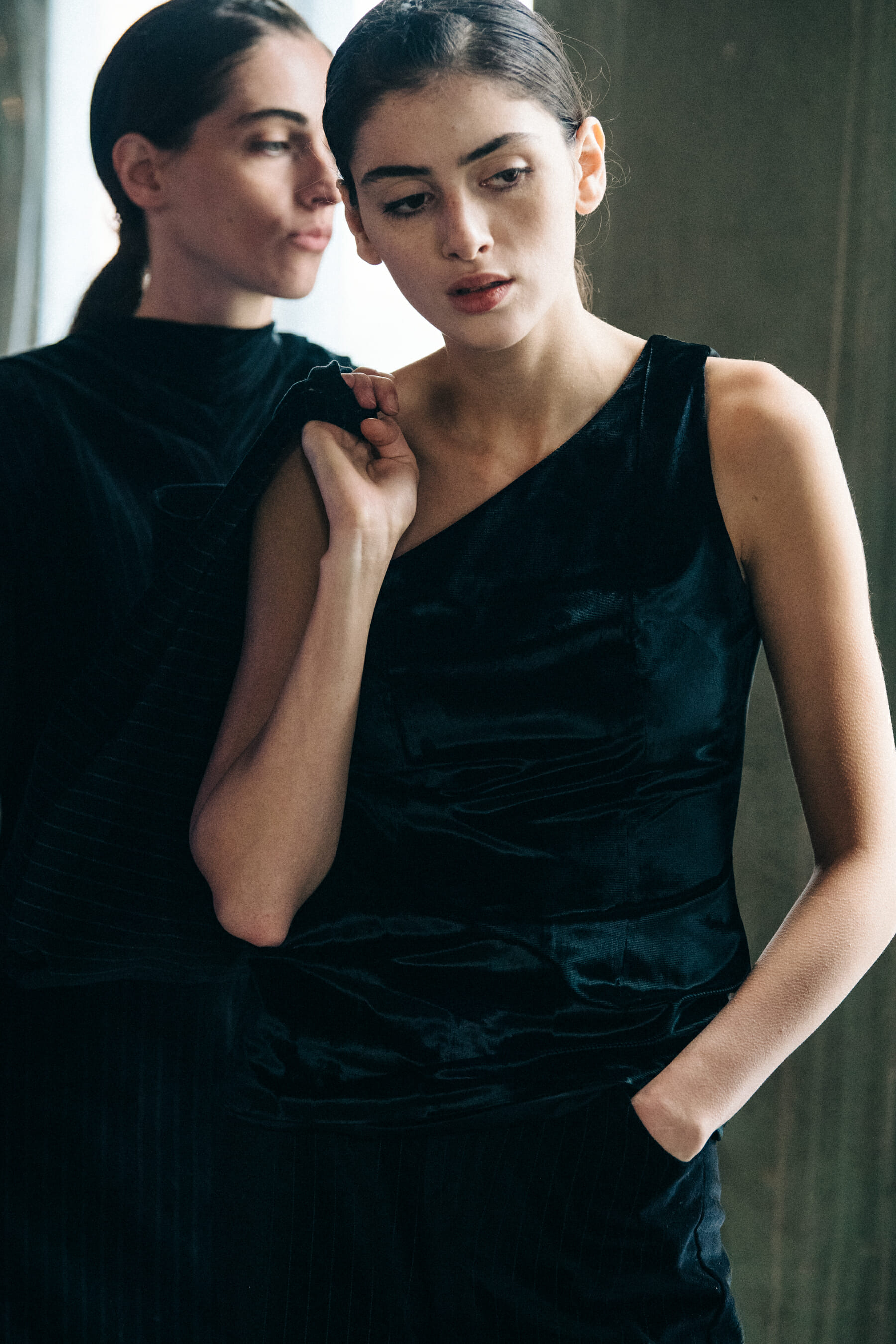 Georgian models wearing suits