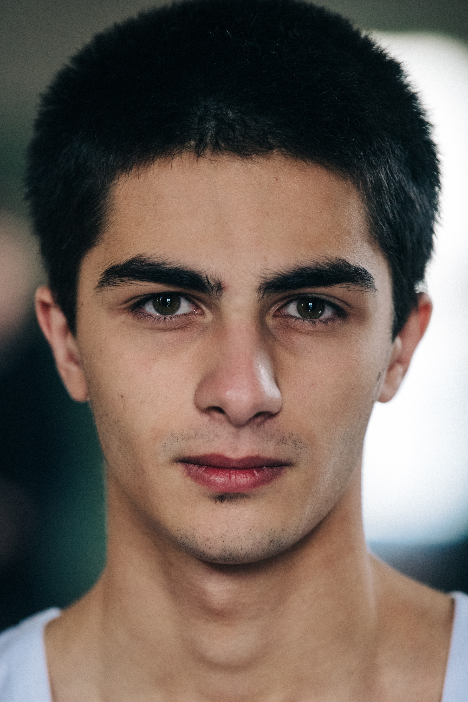 Georgian model with dark hair