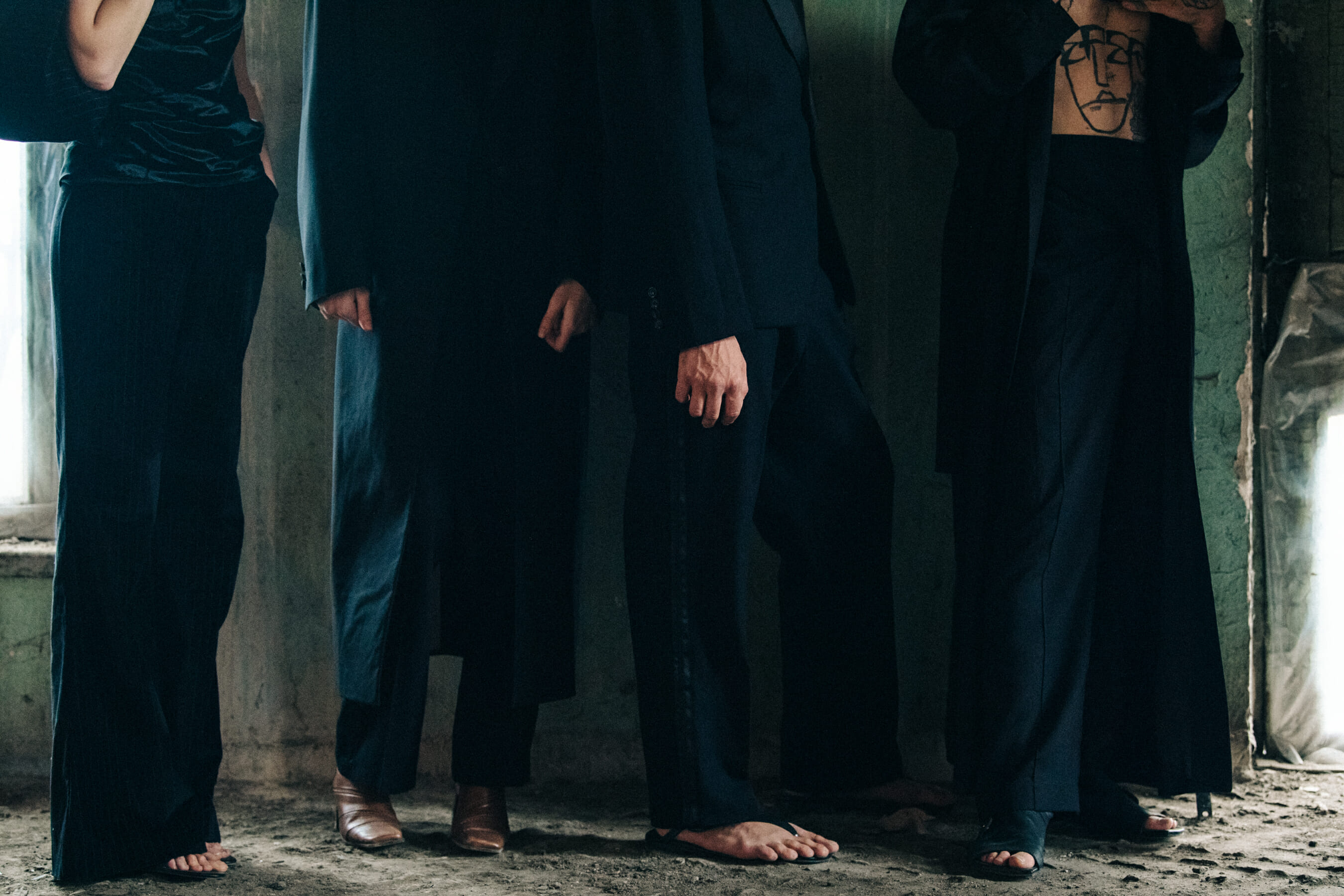 Georgian models wearing suits