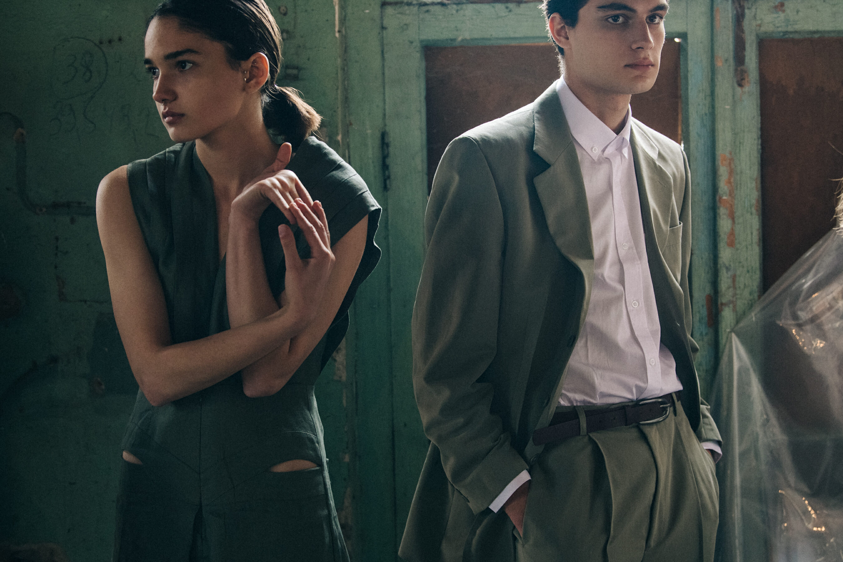 Georgian models wearing suits