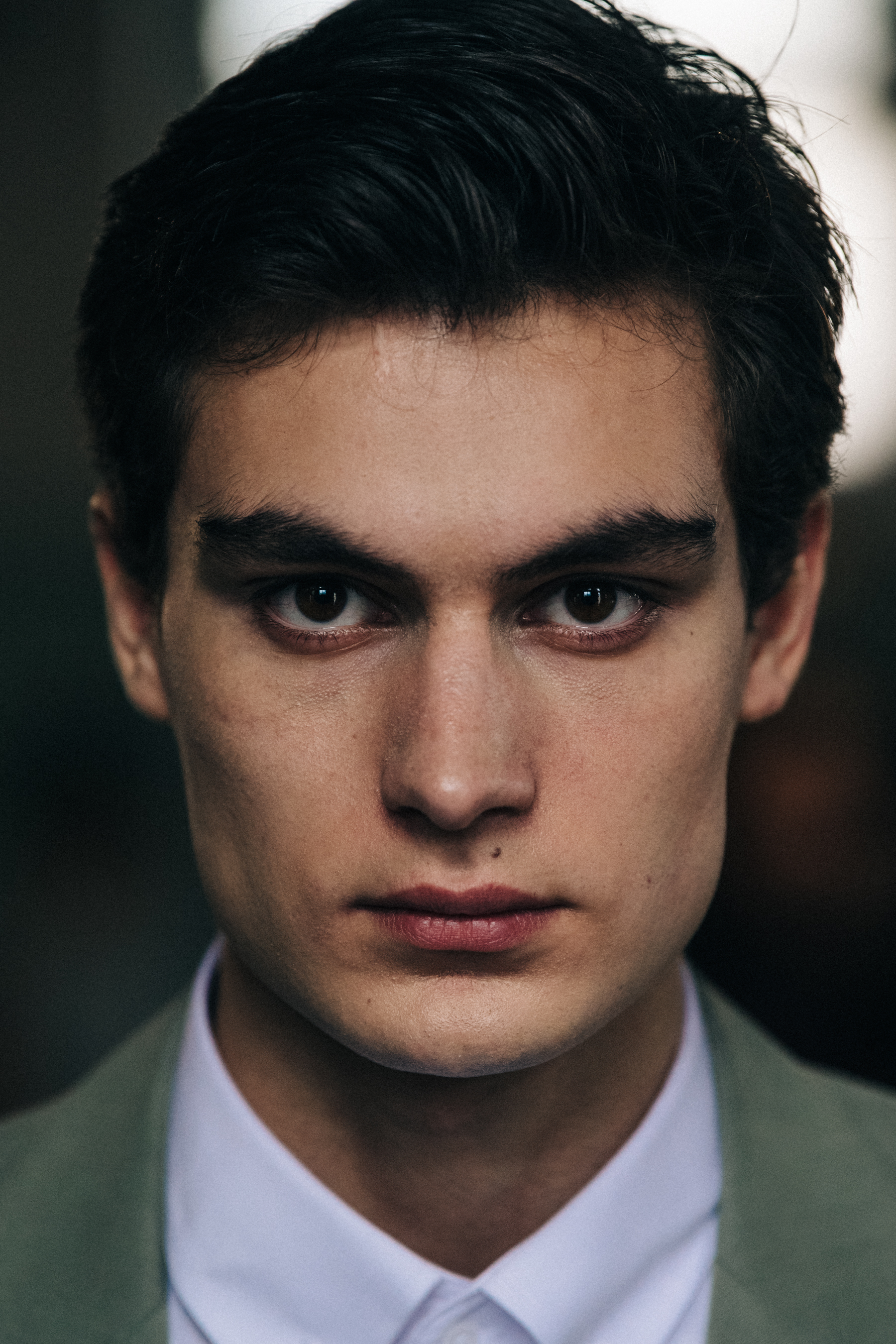 Georgian model with dark hair