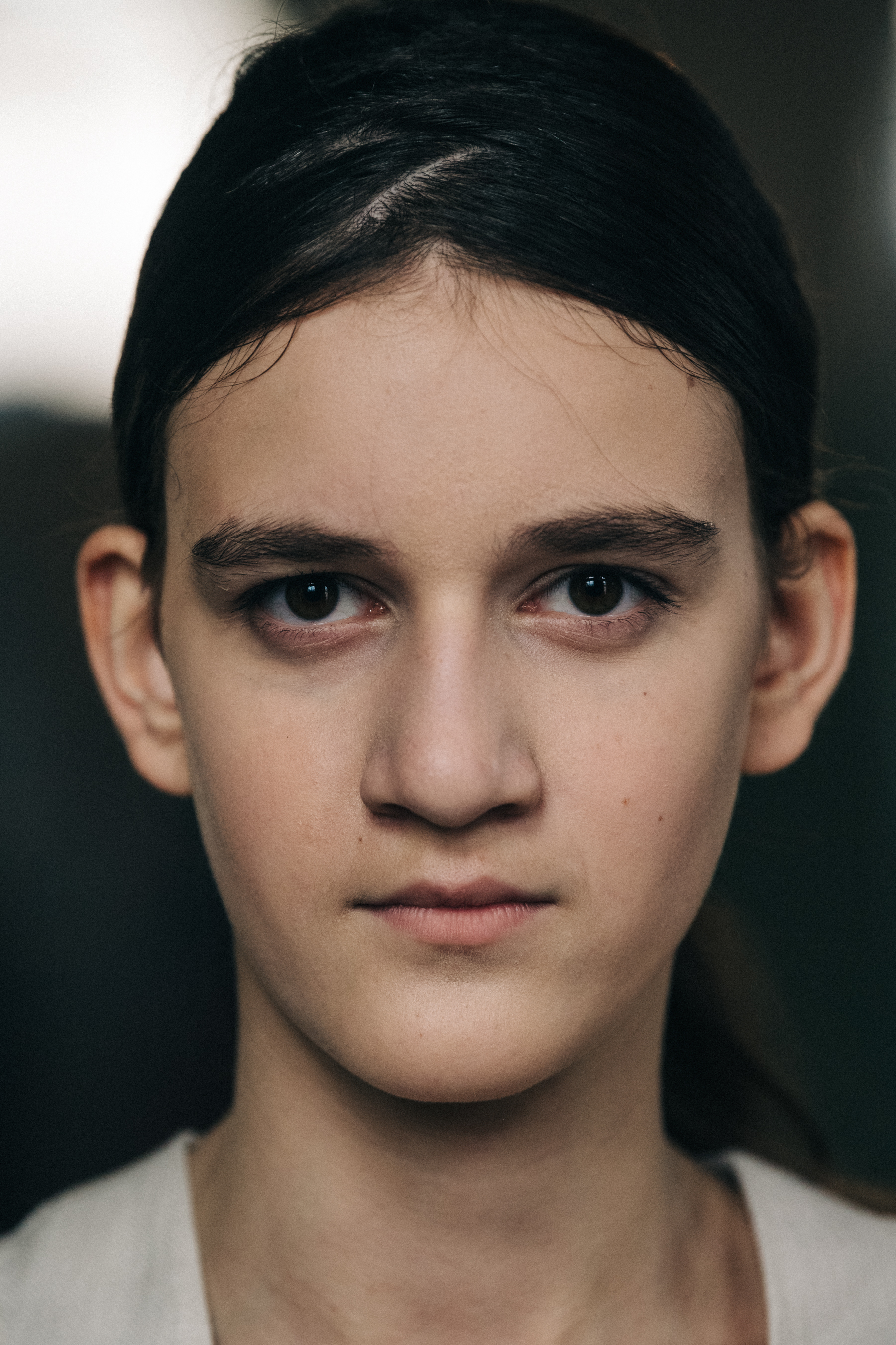 Georgian model with dark hair