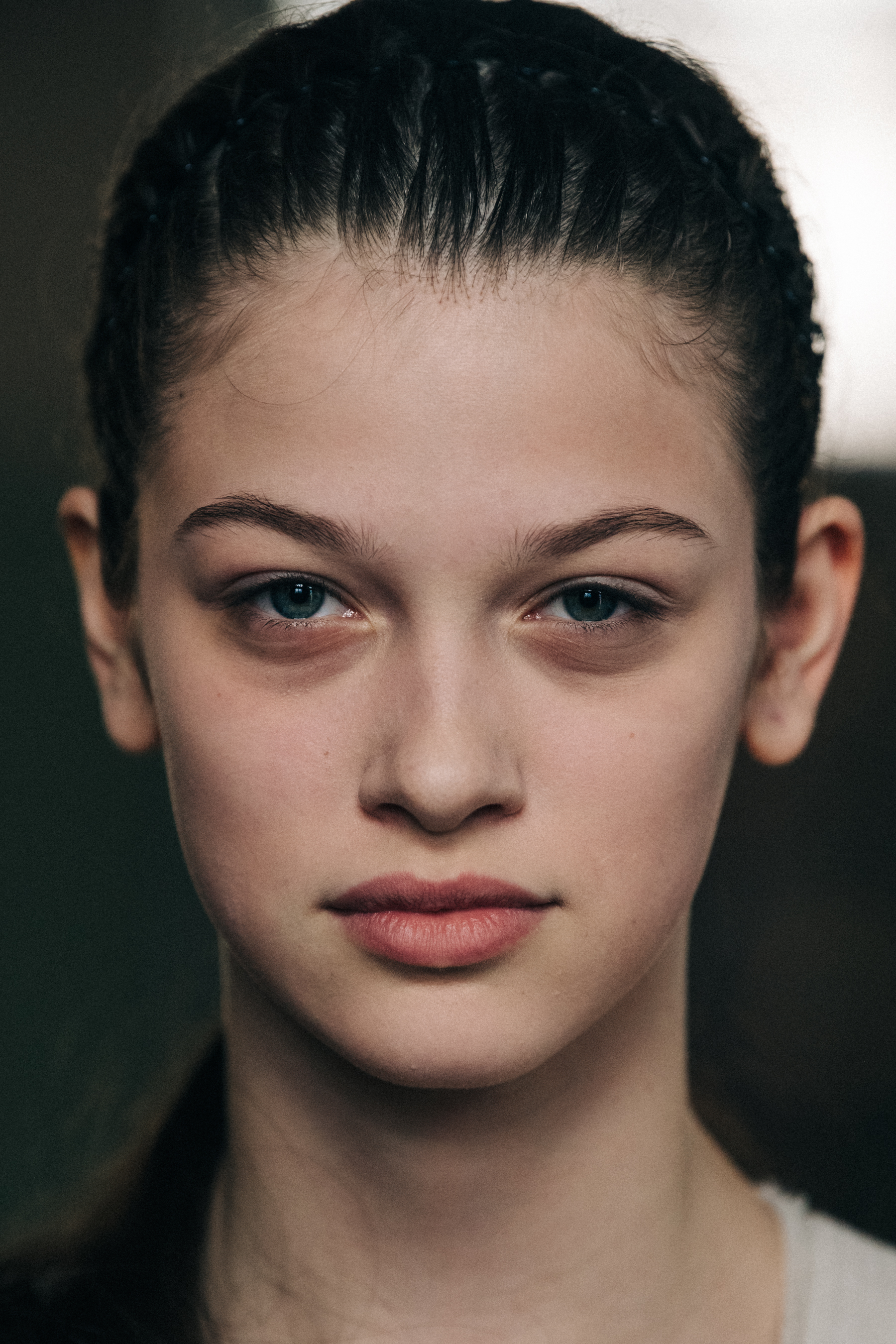 Model with blue eyes