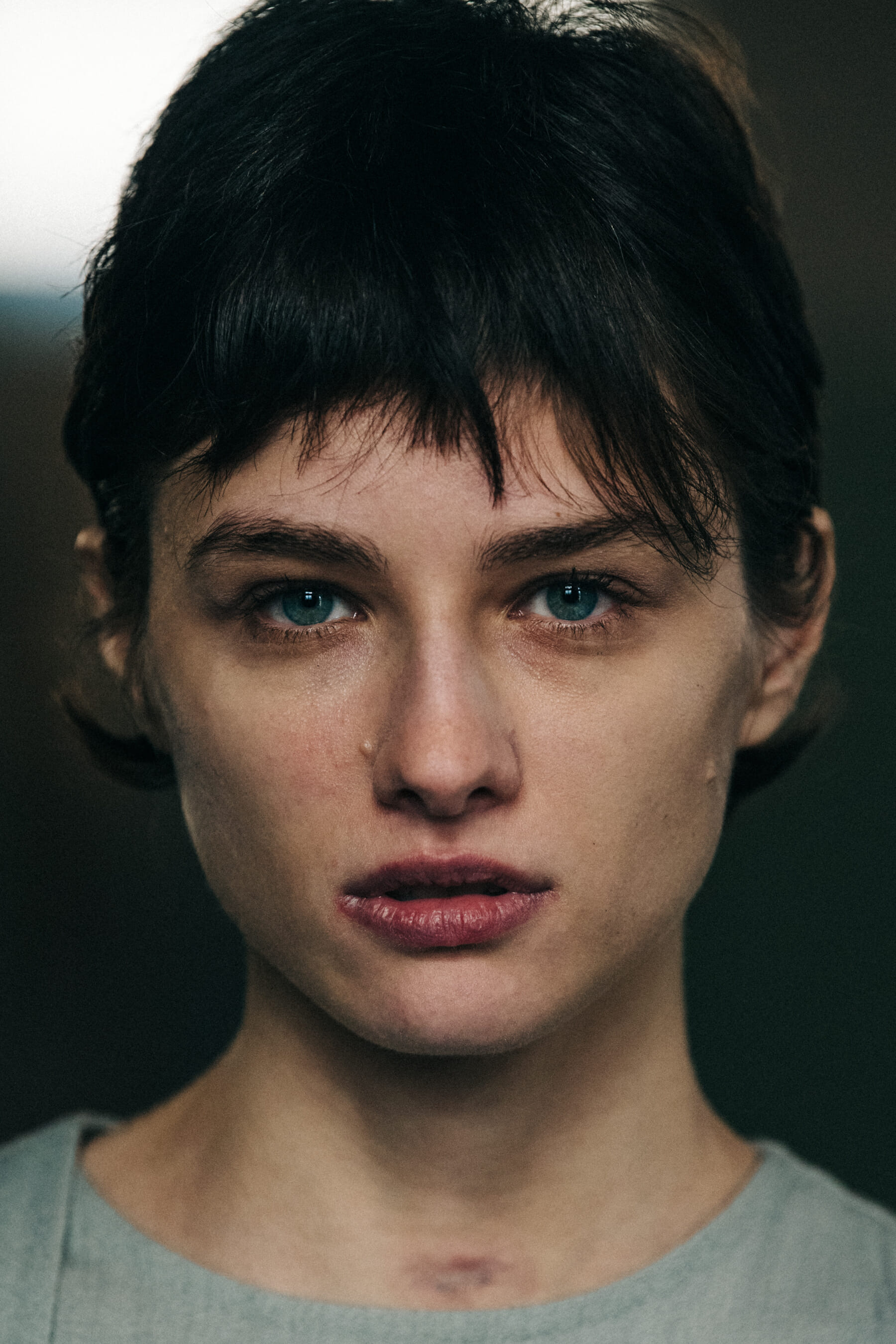 Georgian model with dark hair