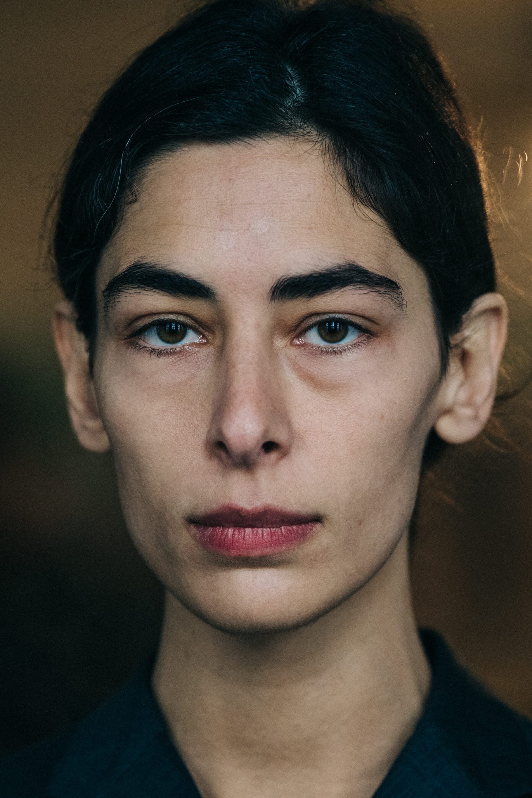 Georgian model with dark hair