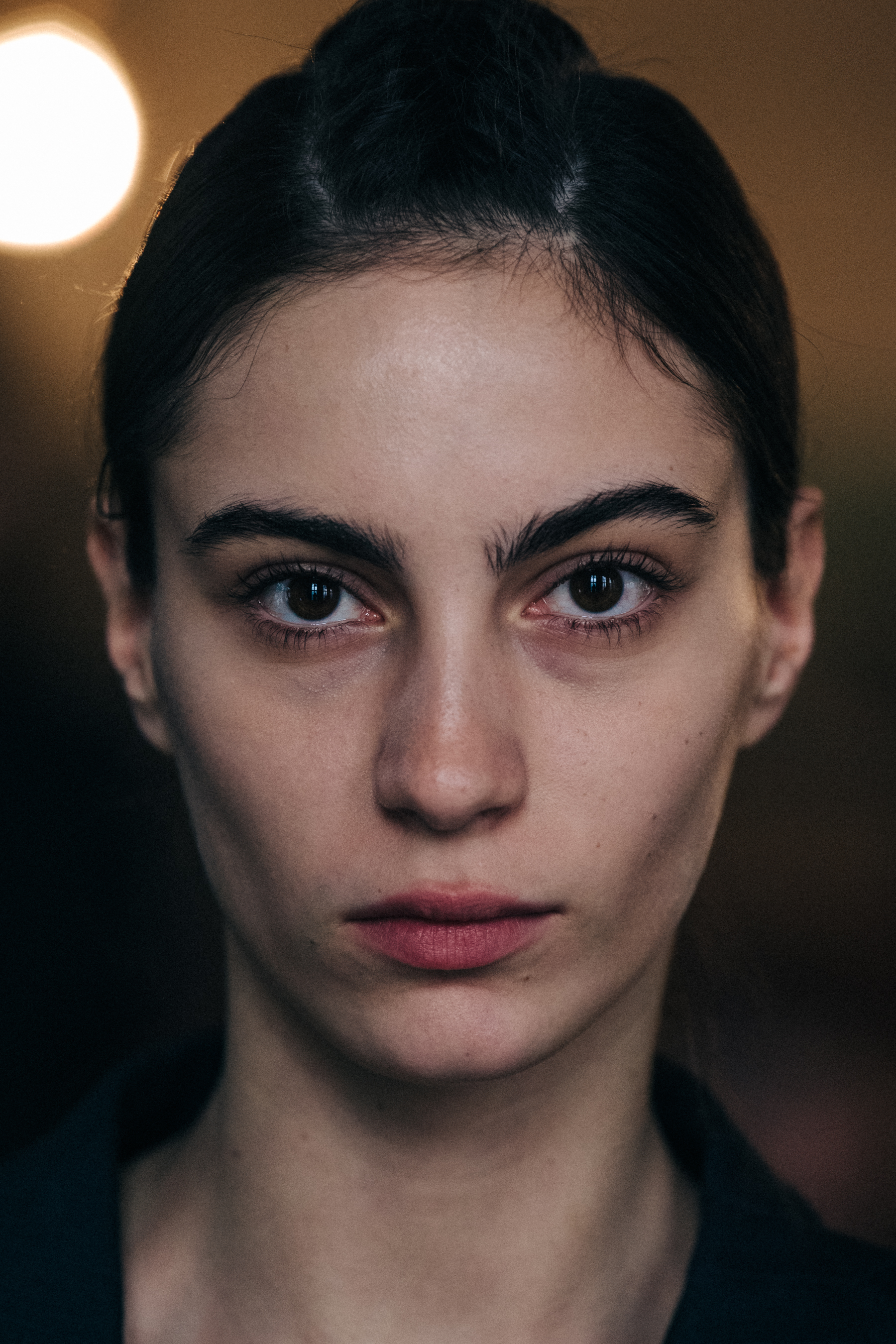 Georgian model with dark hair