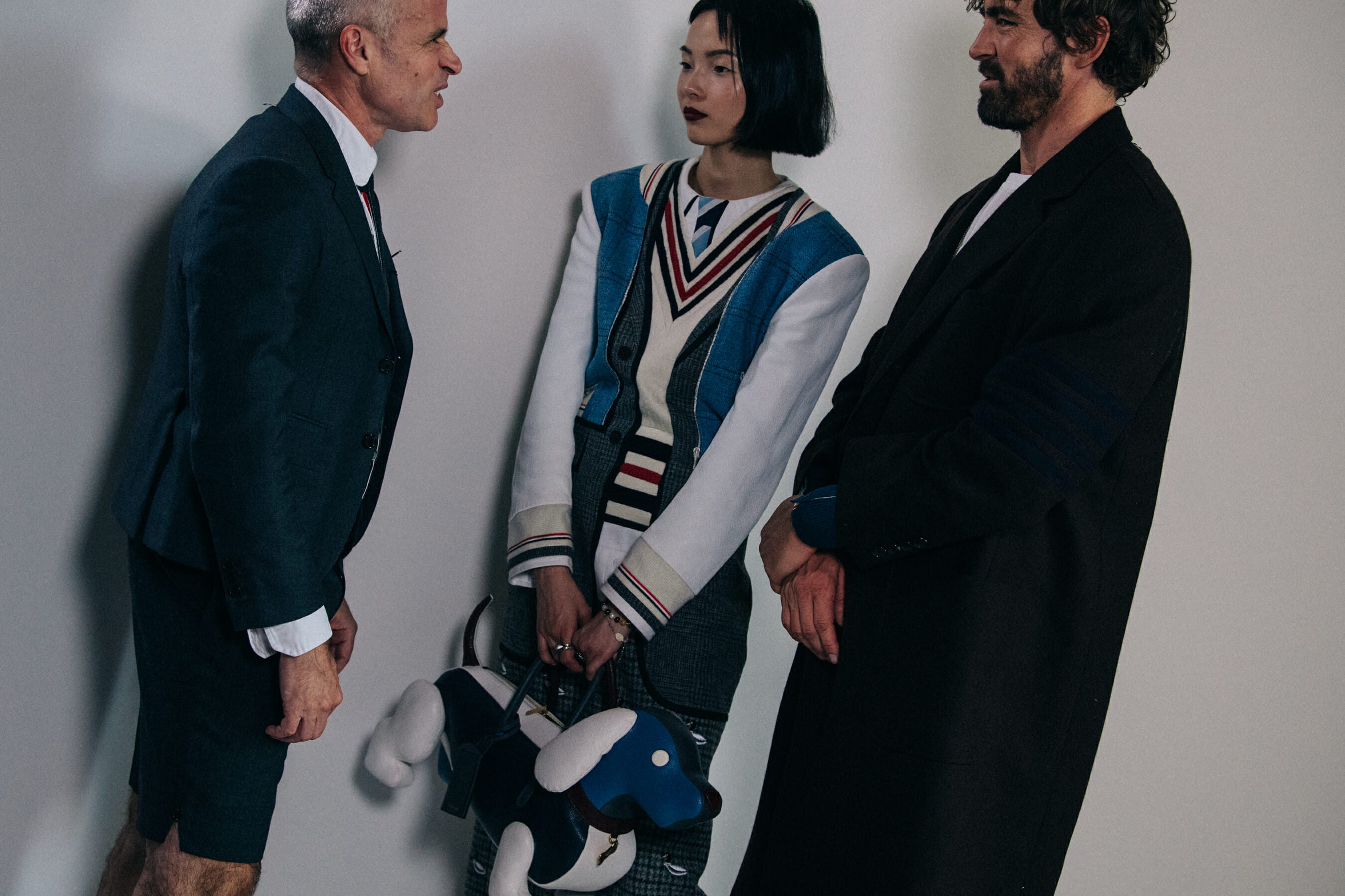 Model wearing denim outfit