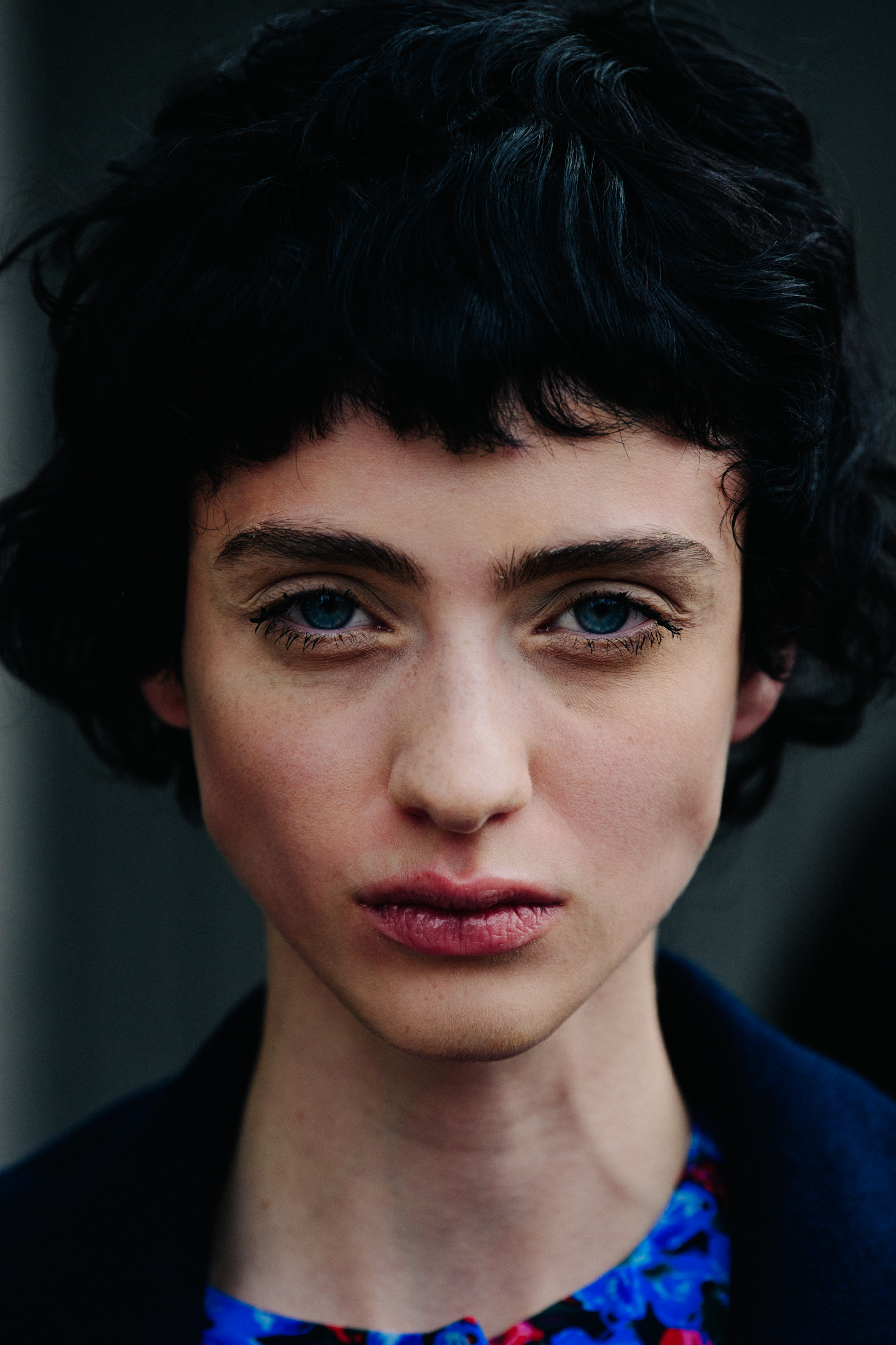 Model with blue eyes