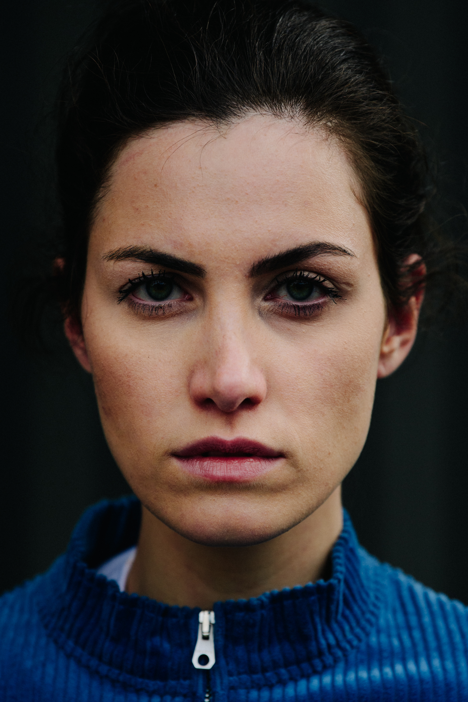 Model with blue eyes