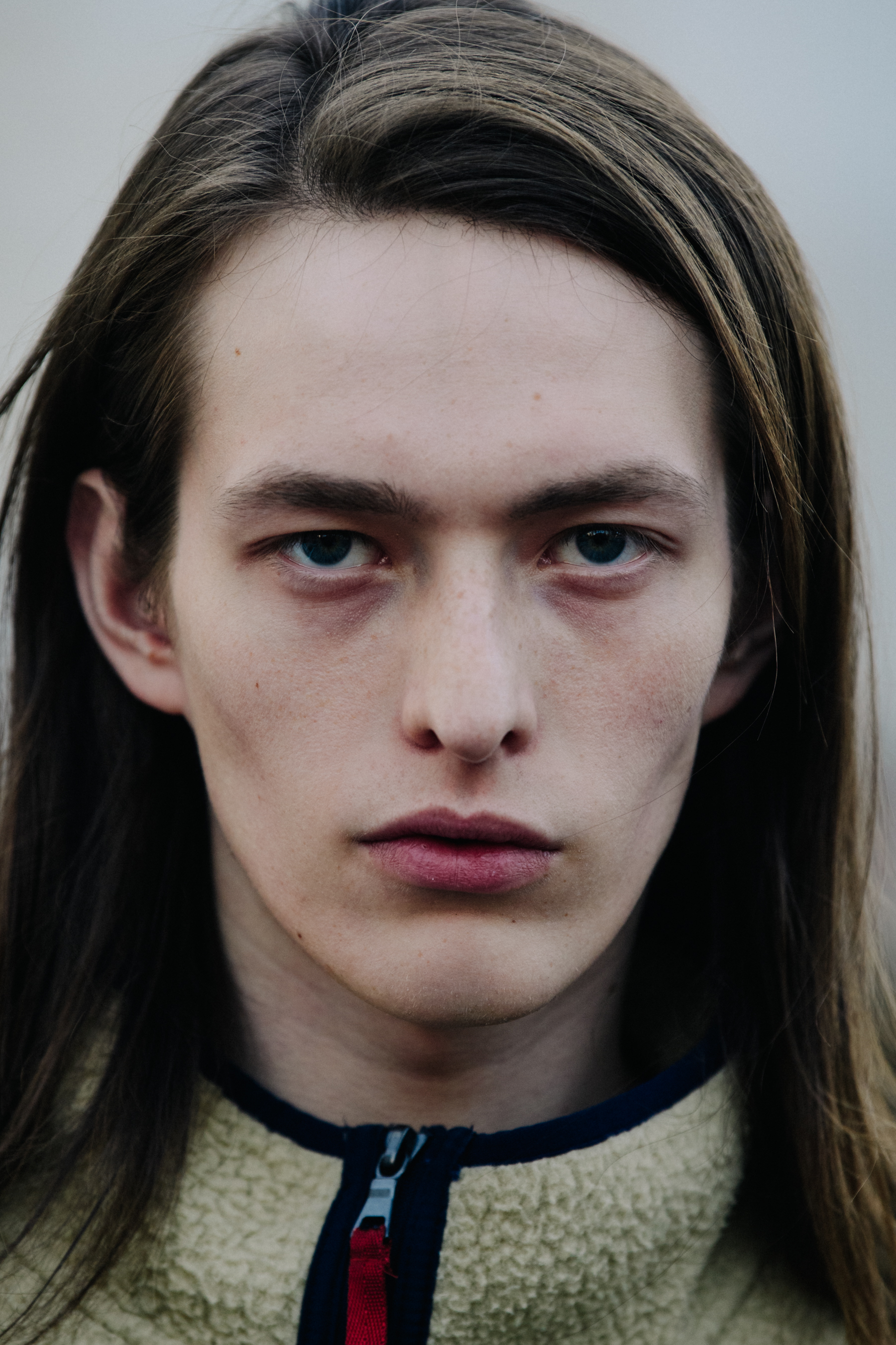 Model with blue eyes
