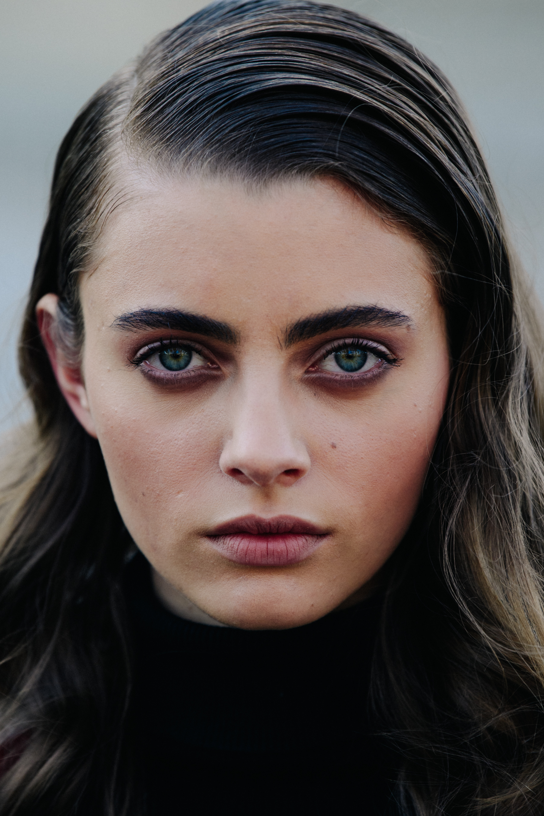 Model with green eyes
