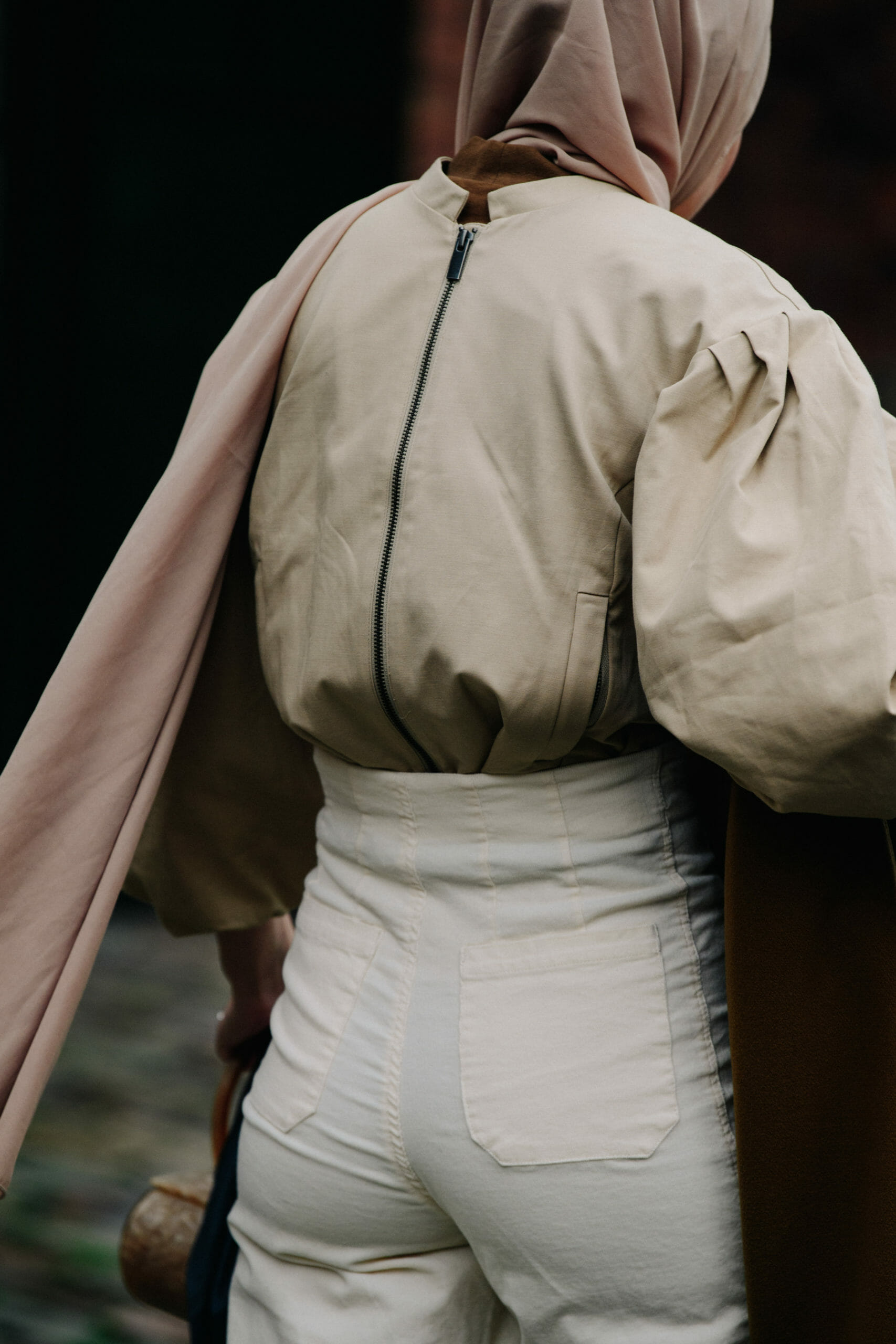 Woman wearing off white