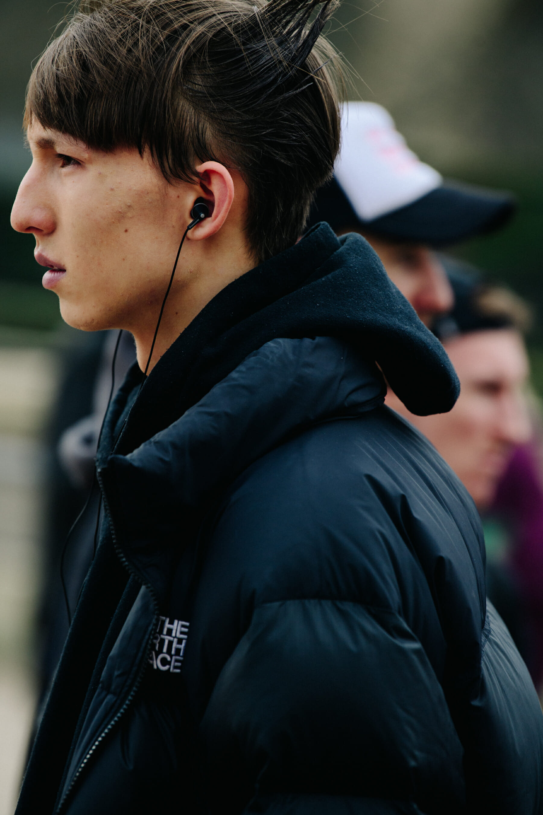Model wearing The North Face