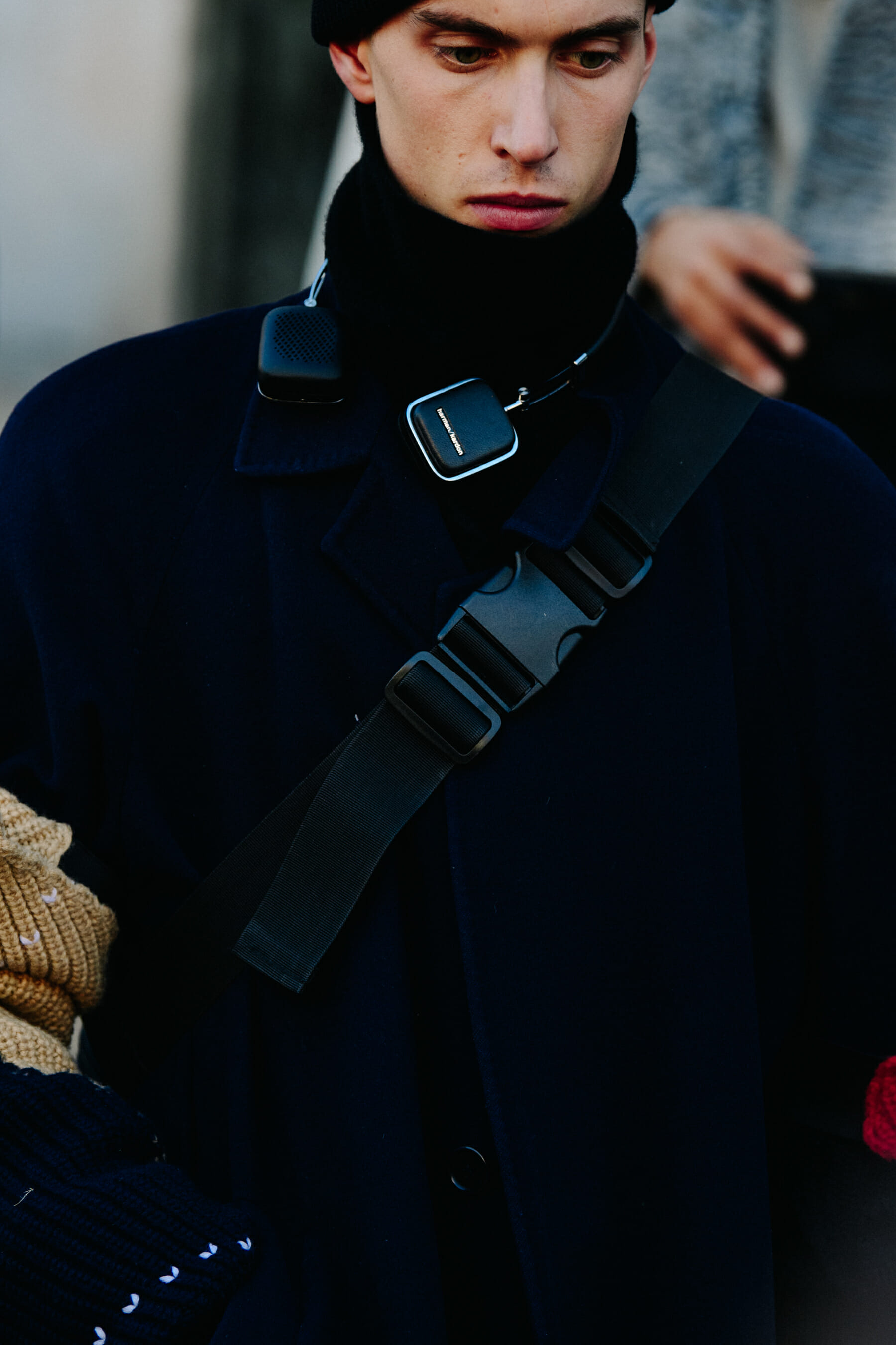 Man wearing black outfit