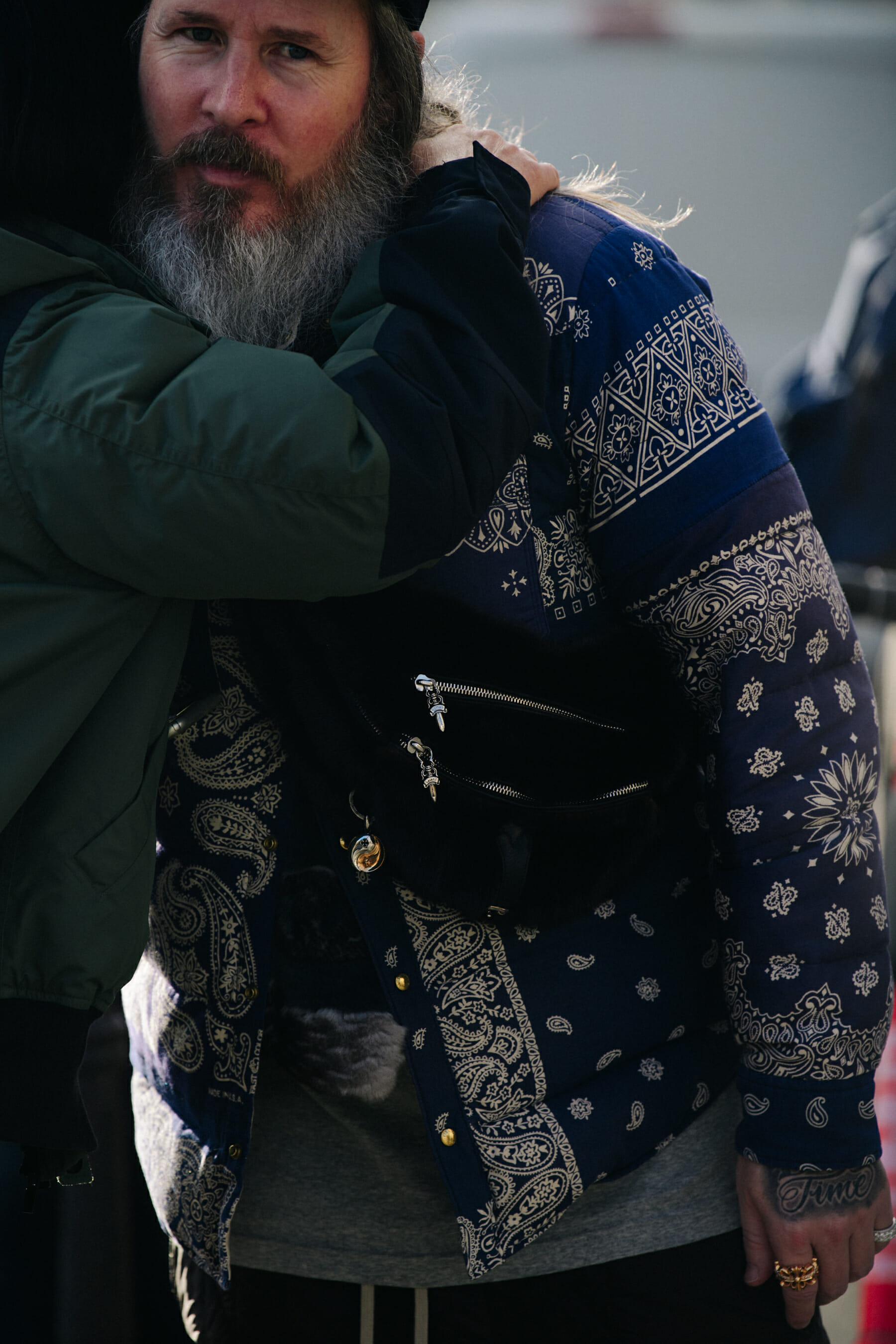 Man wearing Paisley jacket