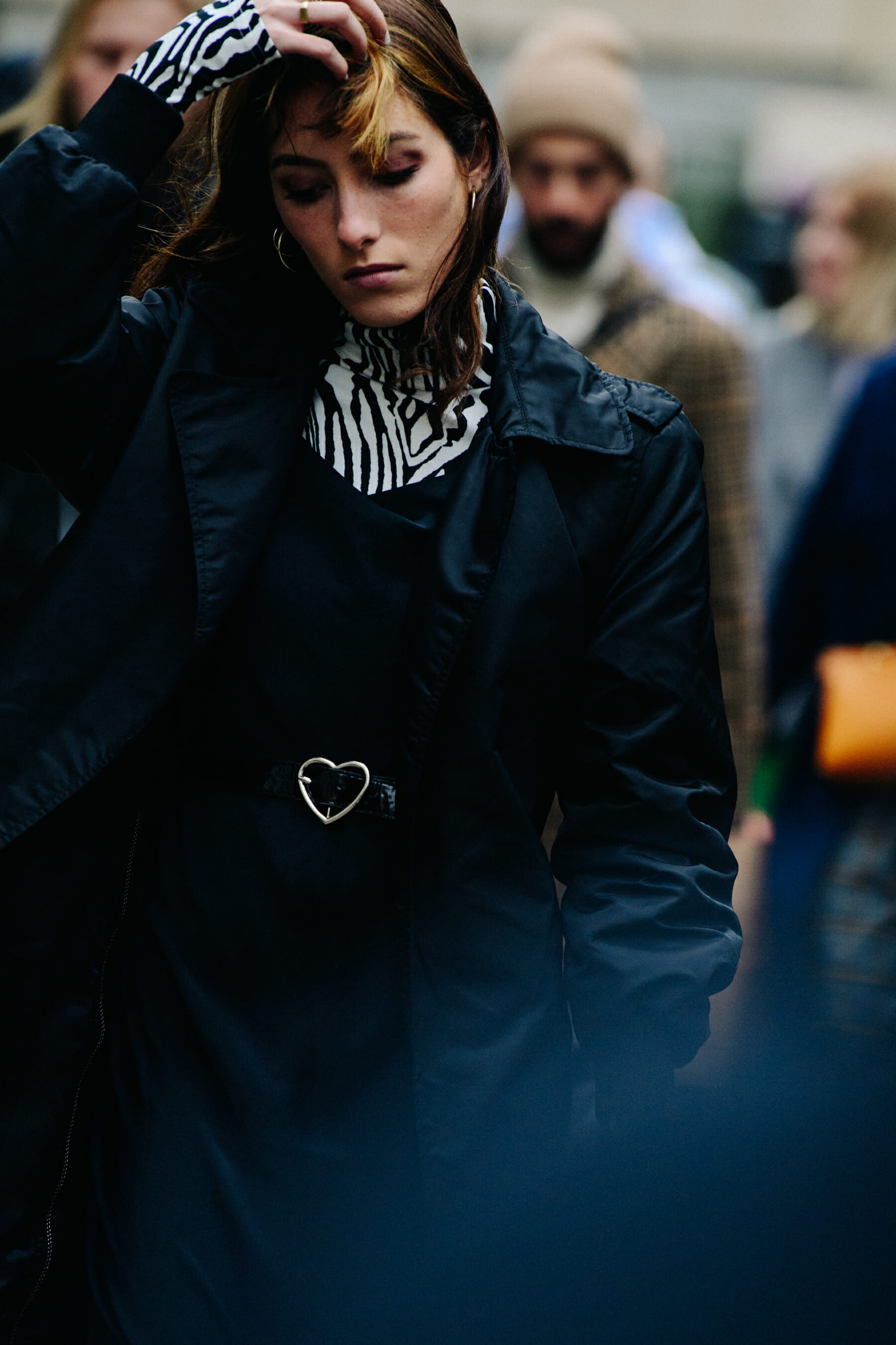 Woman wearing black outfit