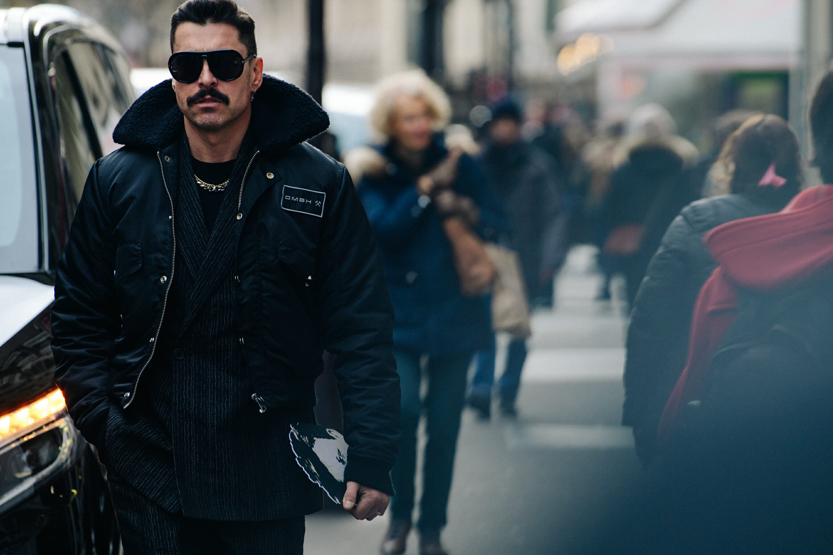 Man wearing GMBH jacket
