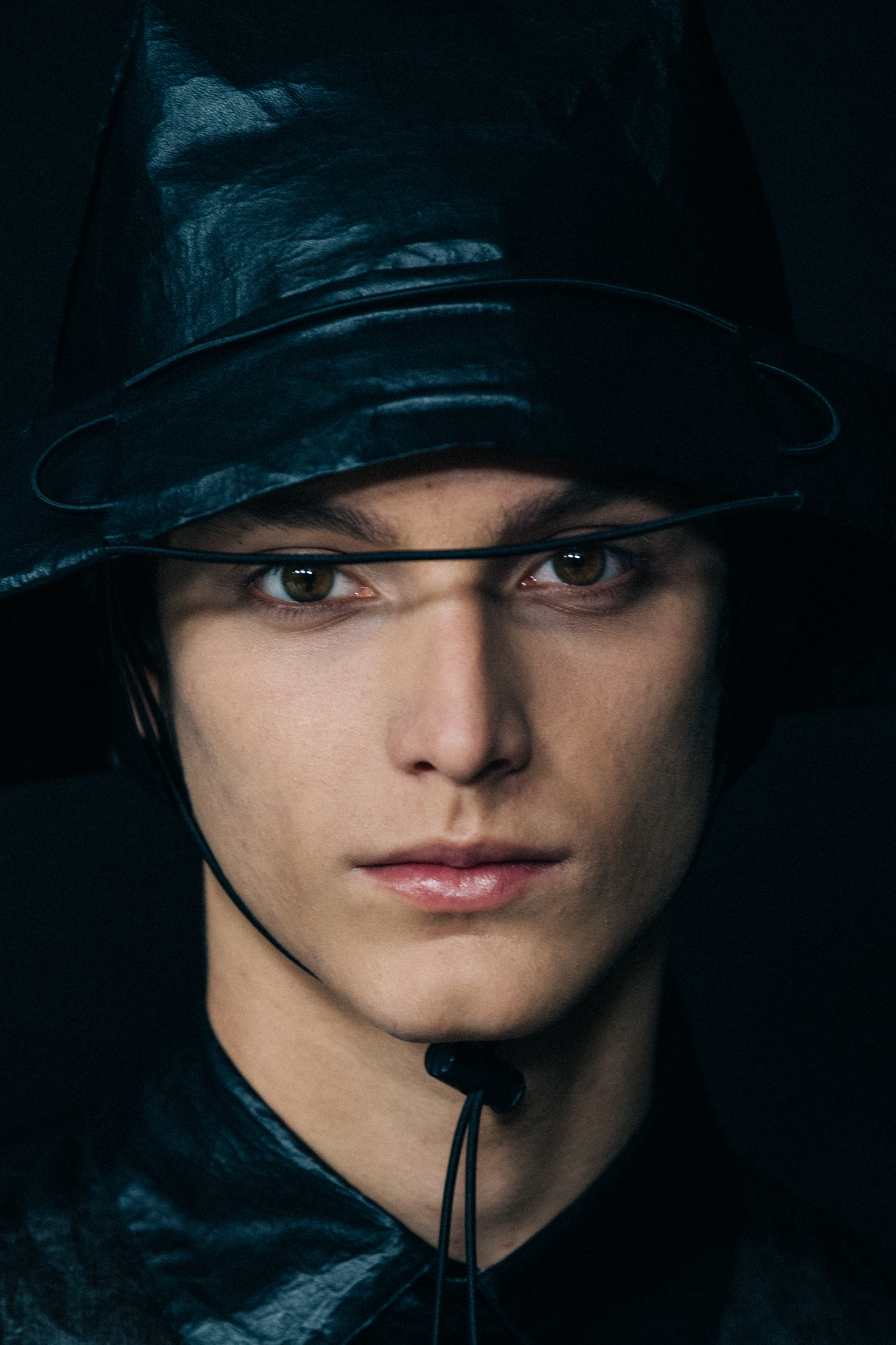 Model wearing black Craig Green outfit