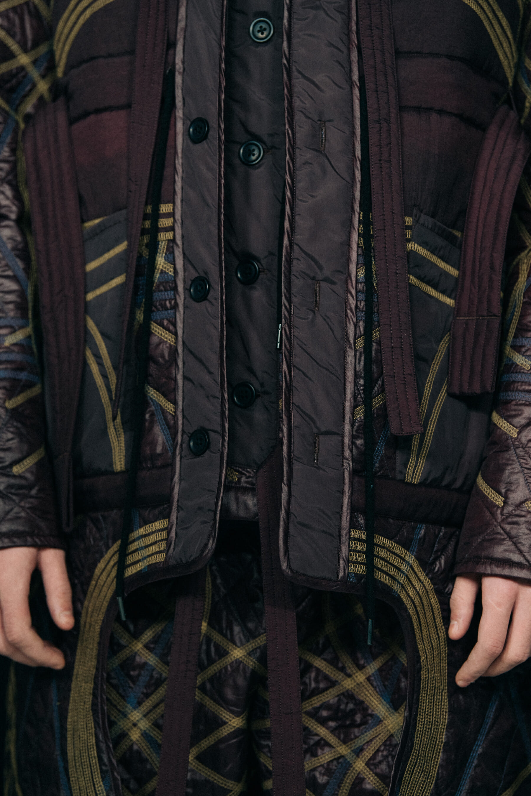 Model wearing colourful Craig Green outfit