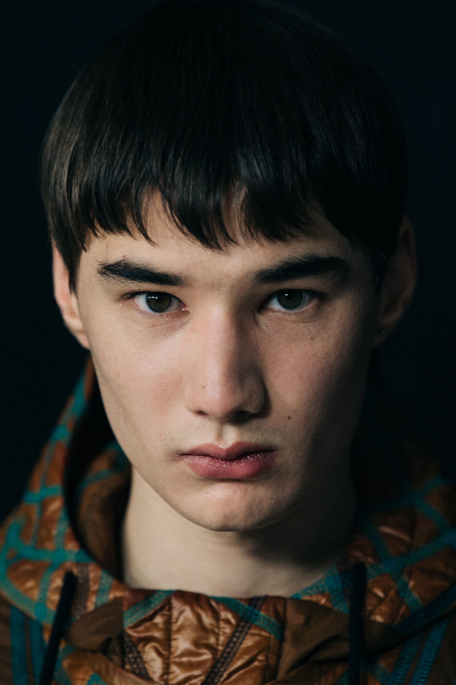 Model wearing colourful Craig Green outfit