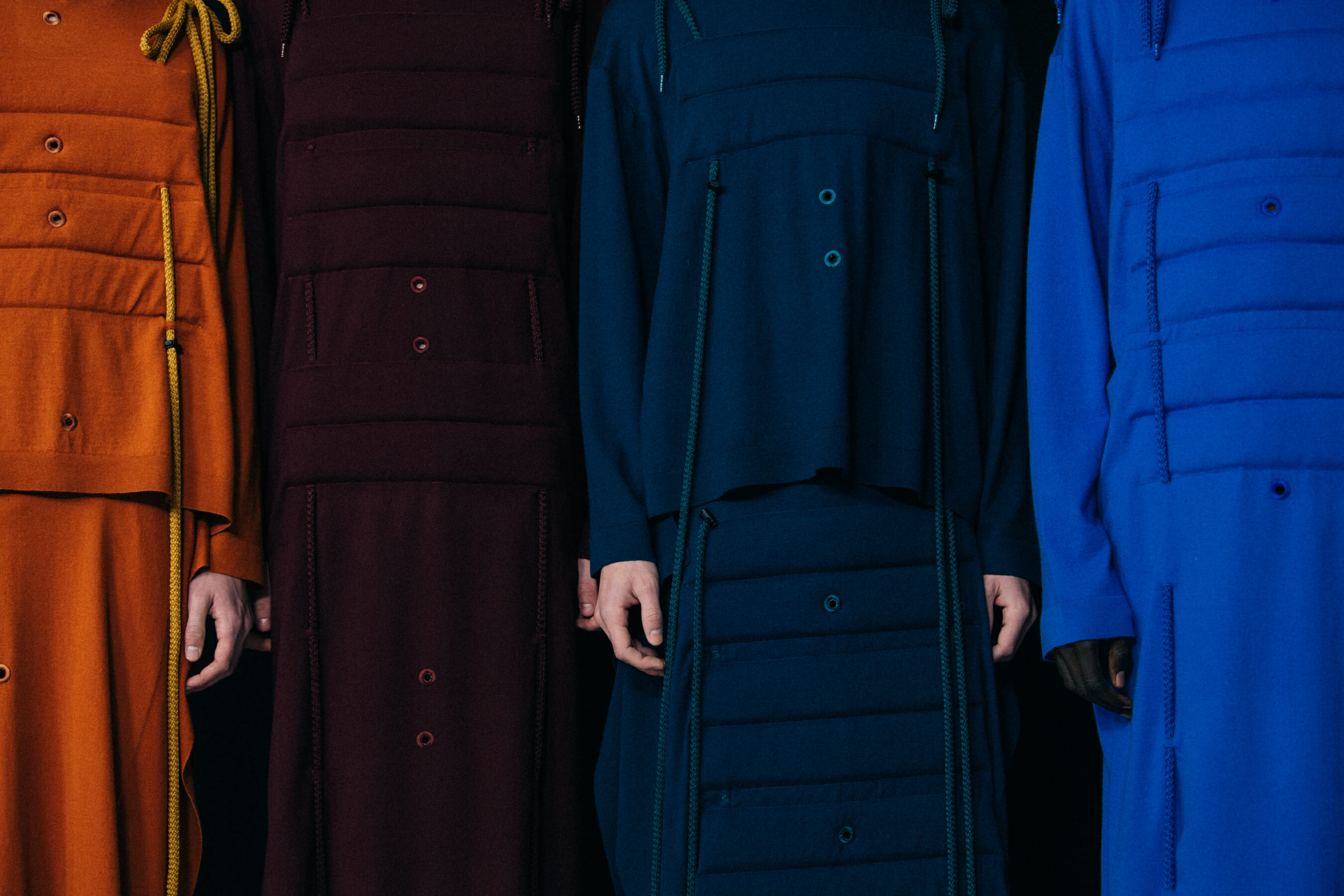 Model wearing colourful Craig Green outfit