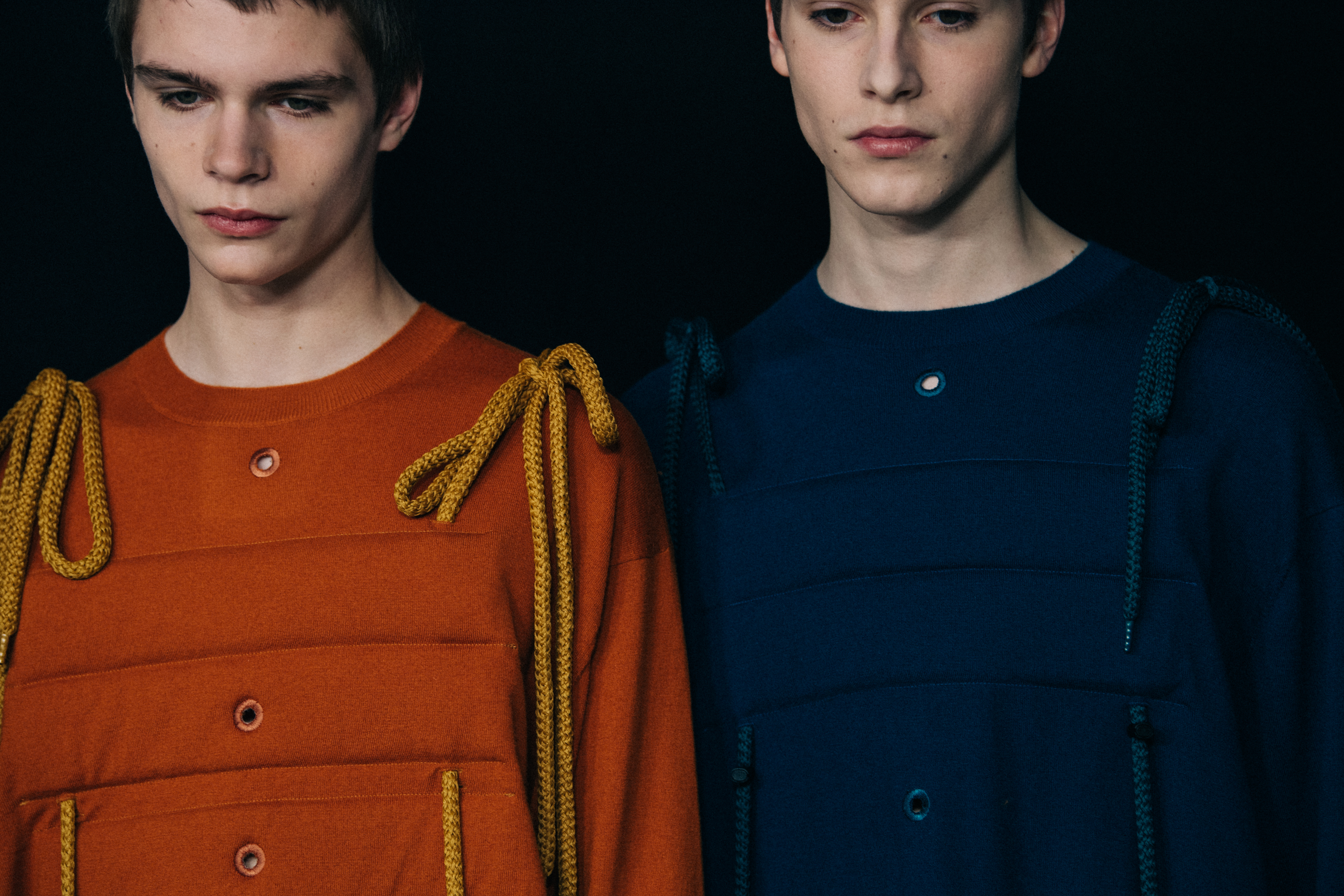 Model wearing colourful Craig Green outfit