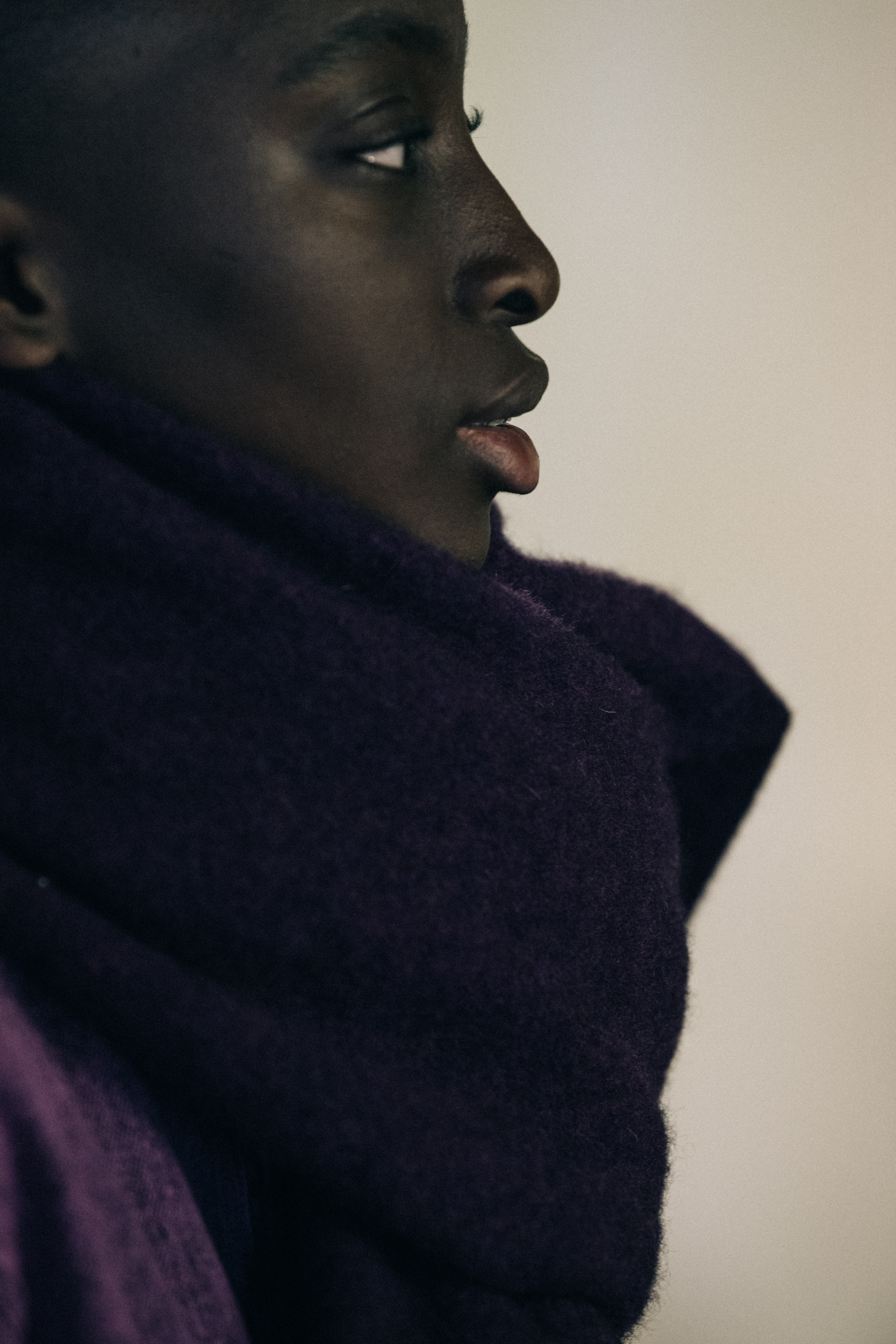 Models wearing dark outfits