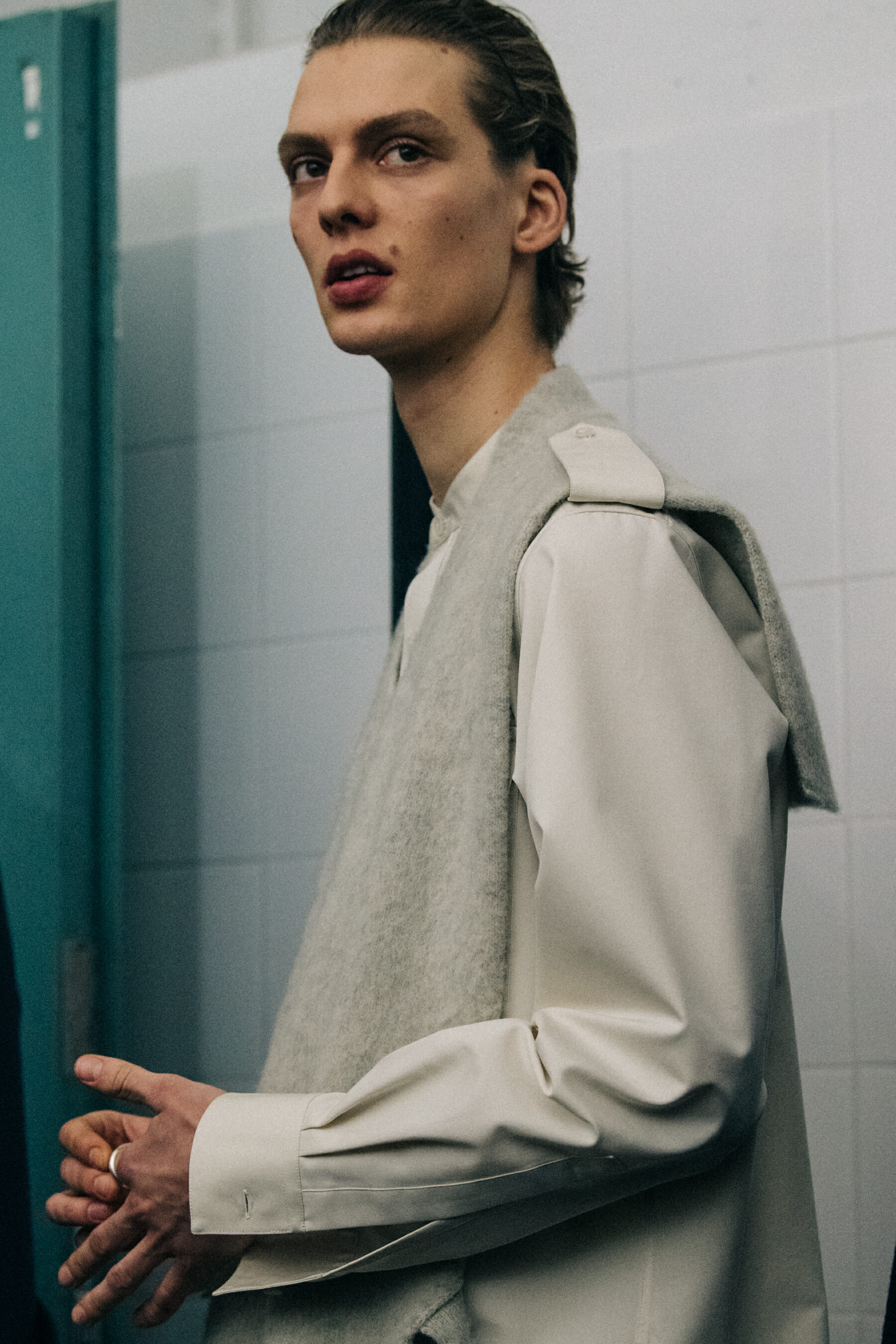 Models wearing light Jil Sander outfits
