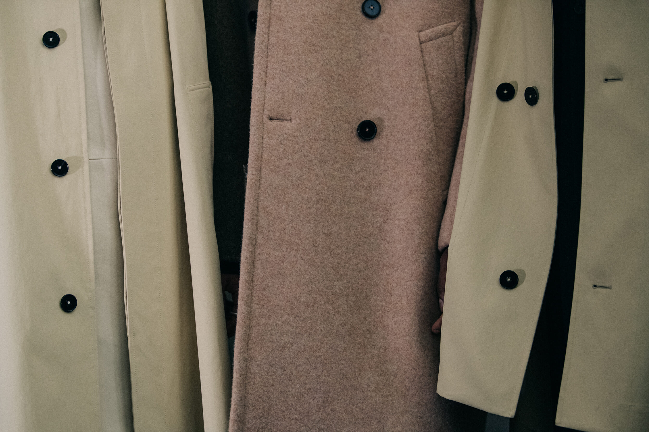 Models wearing light Jil Sander outfits