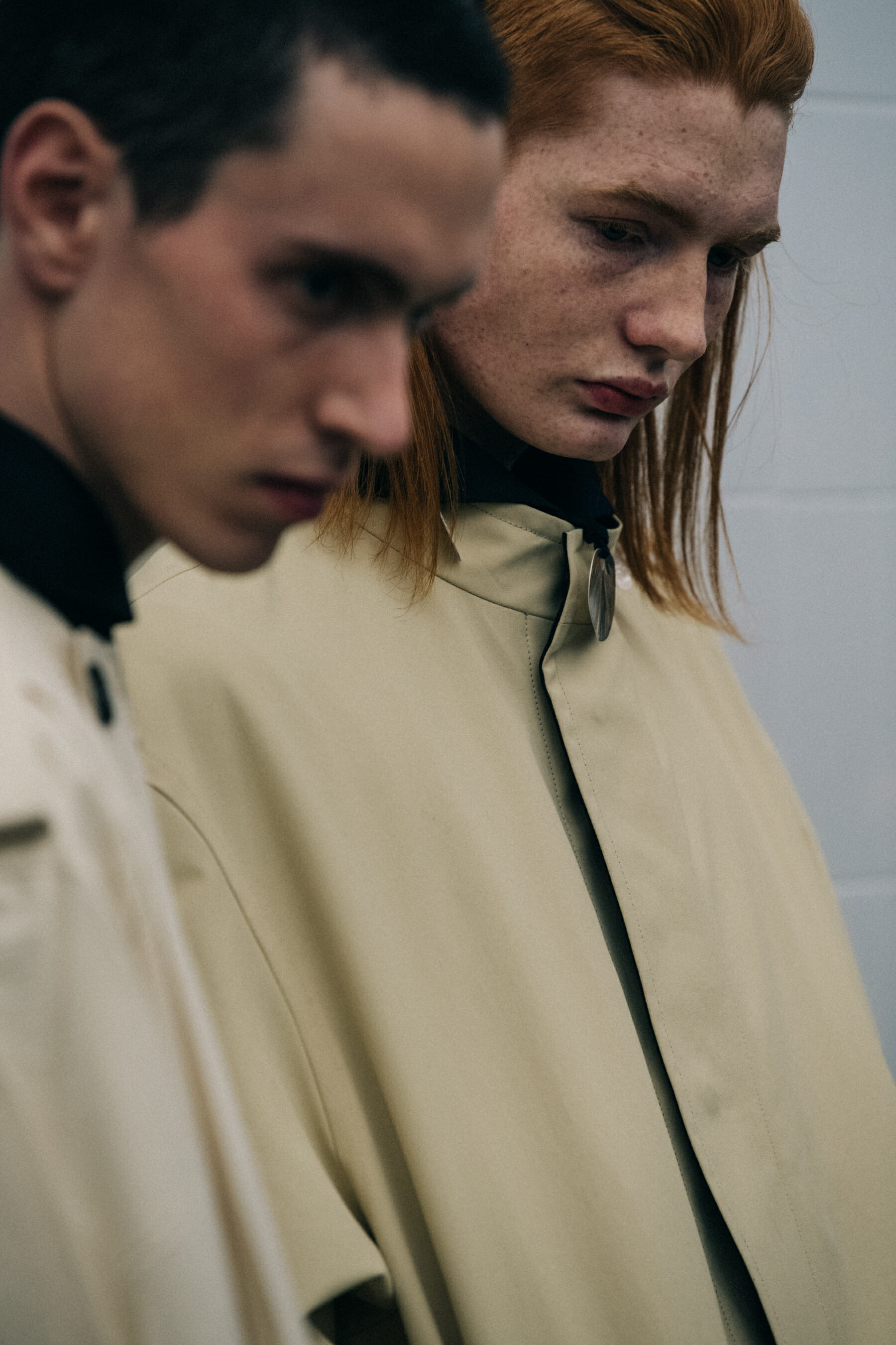 Models wearing light Jil Sander outfits