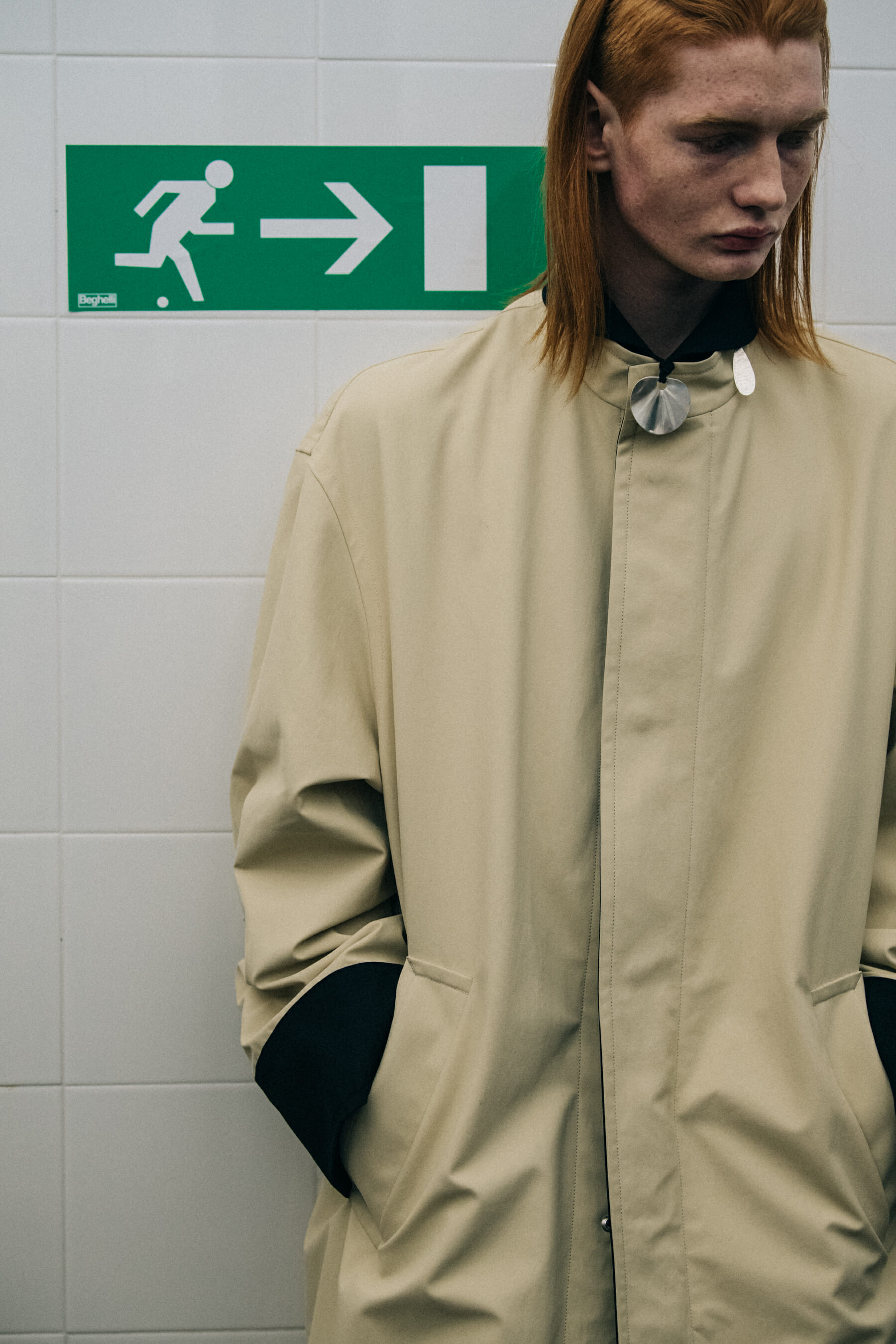 Models wearing light Jil Sander outfits