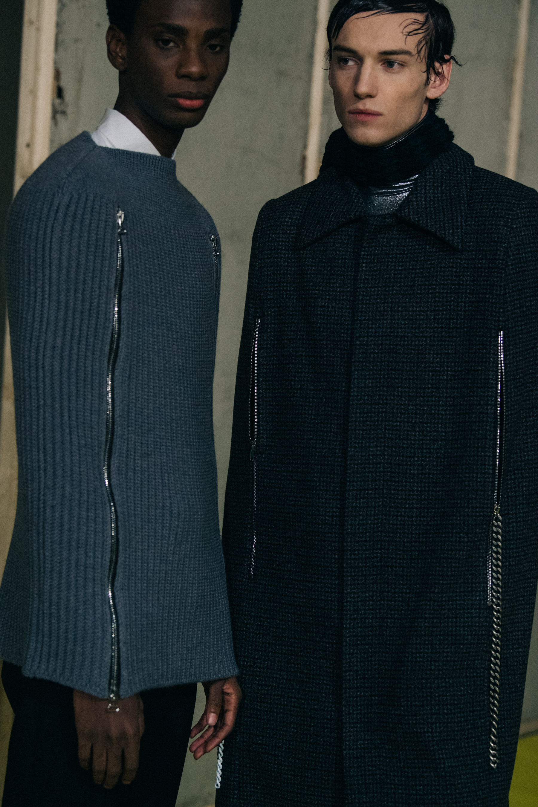 Models wearing black Raf Simons