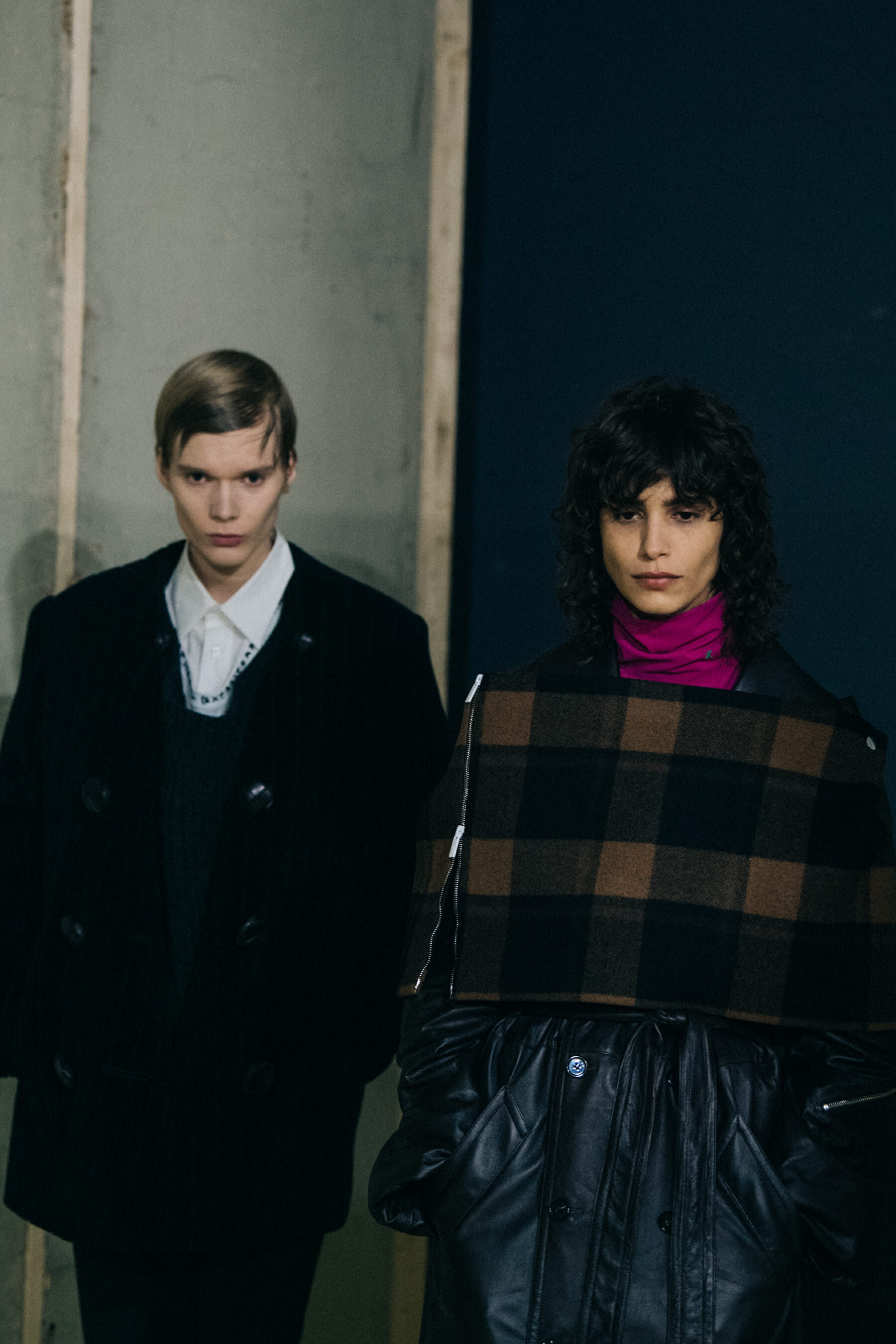 Models wearing black Raf Simons