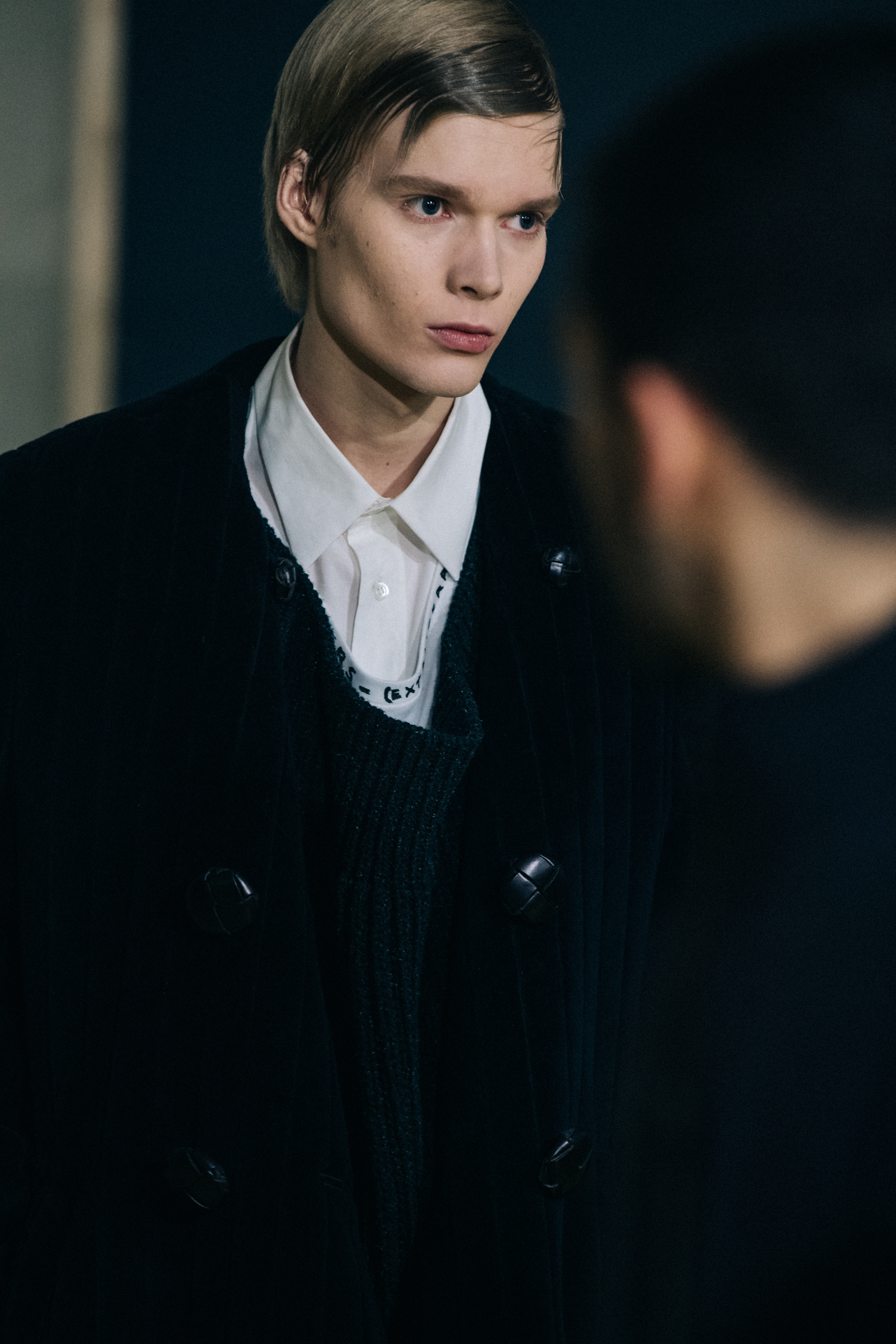 Models wearing black Raf Simons
