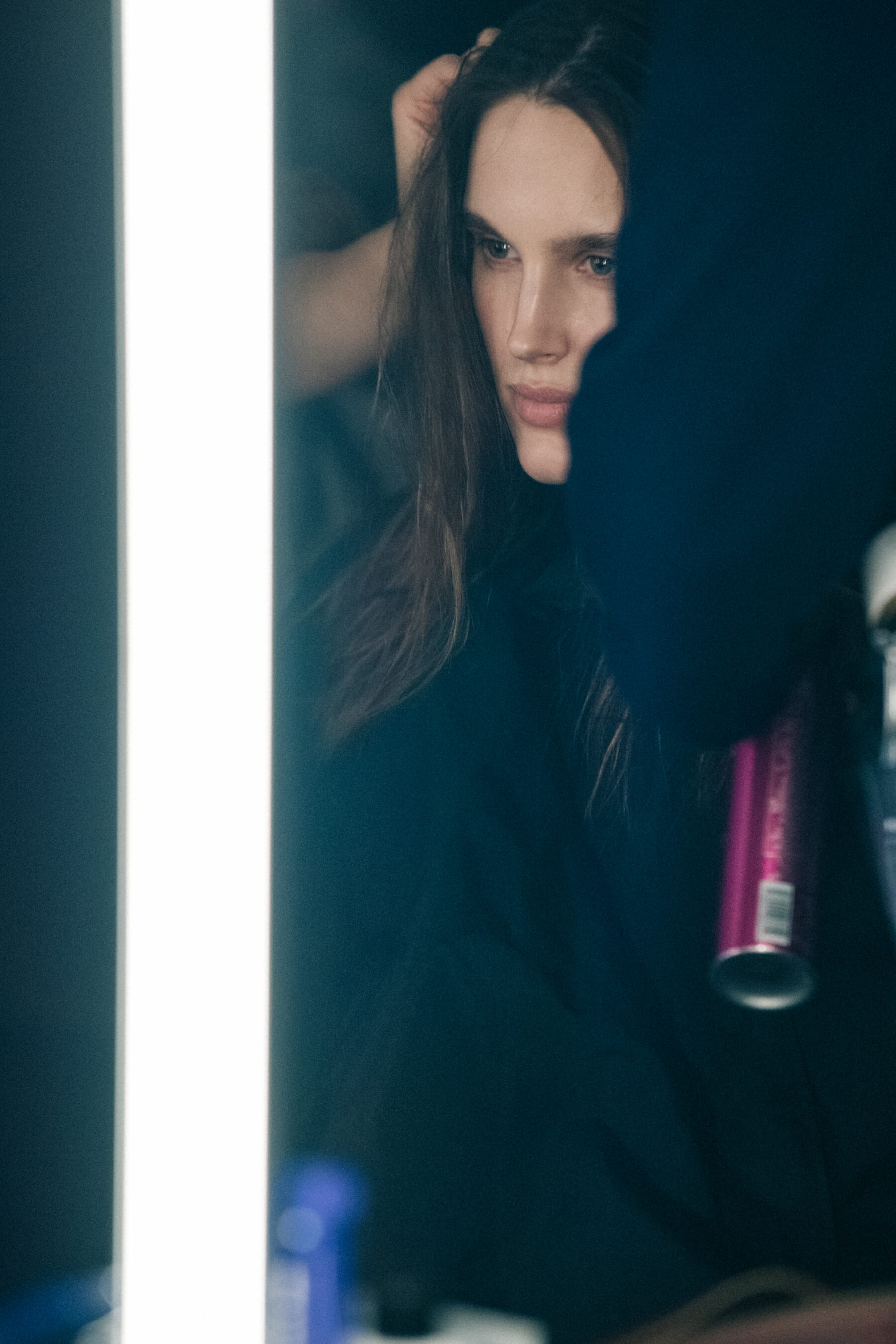 Model in hair and makeup