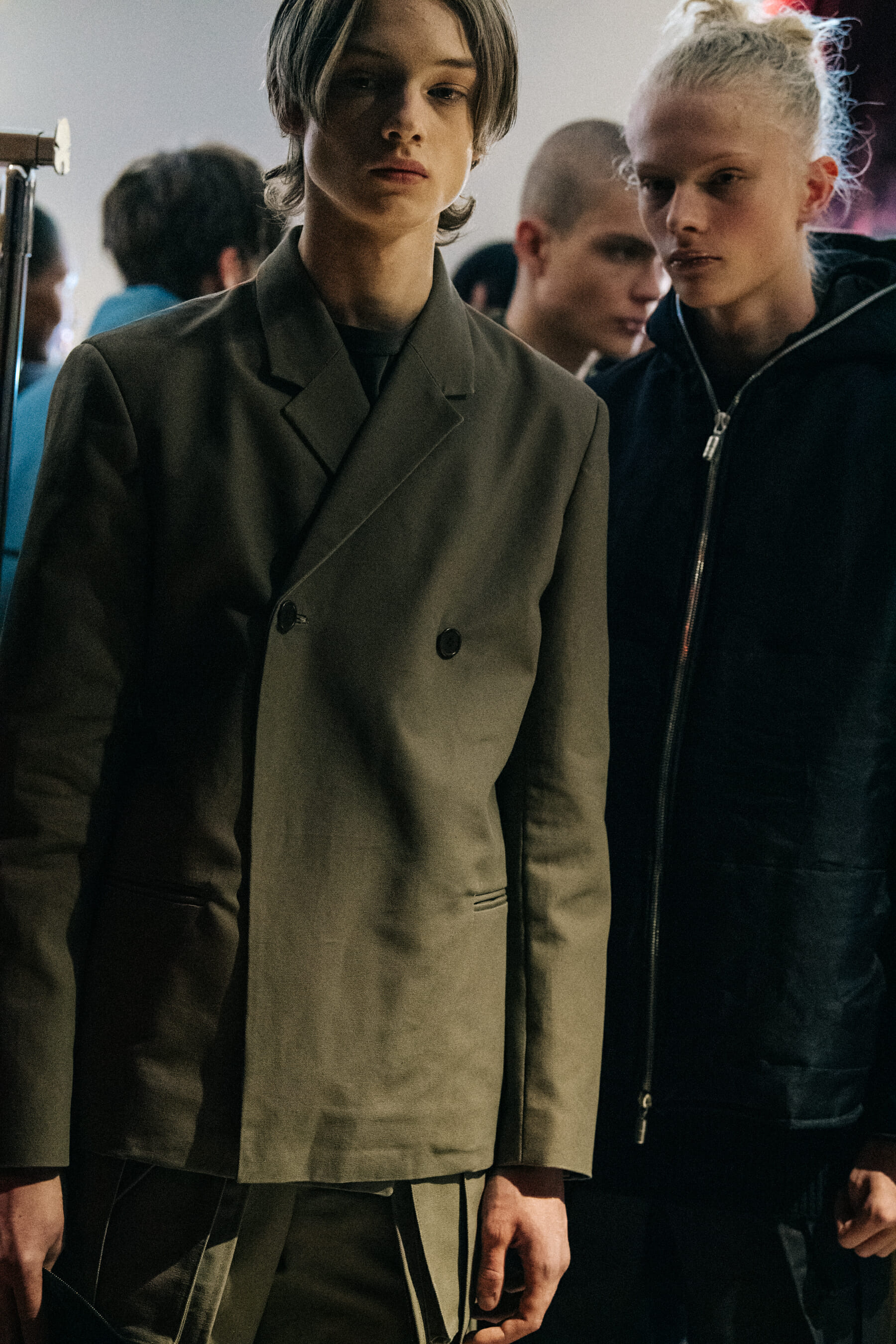 Model wearing Rhude suit