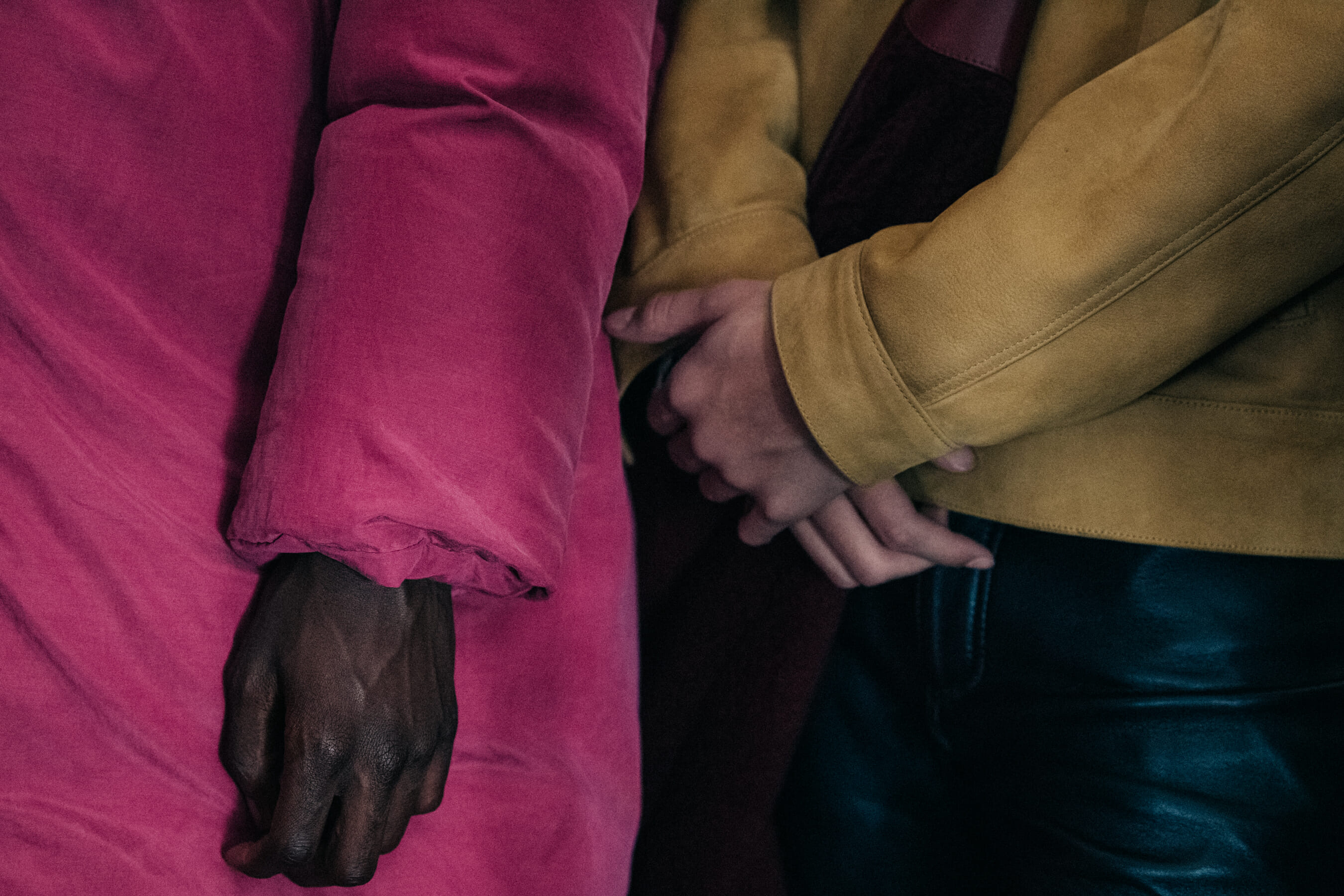 Models wearing colourful outfits