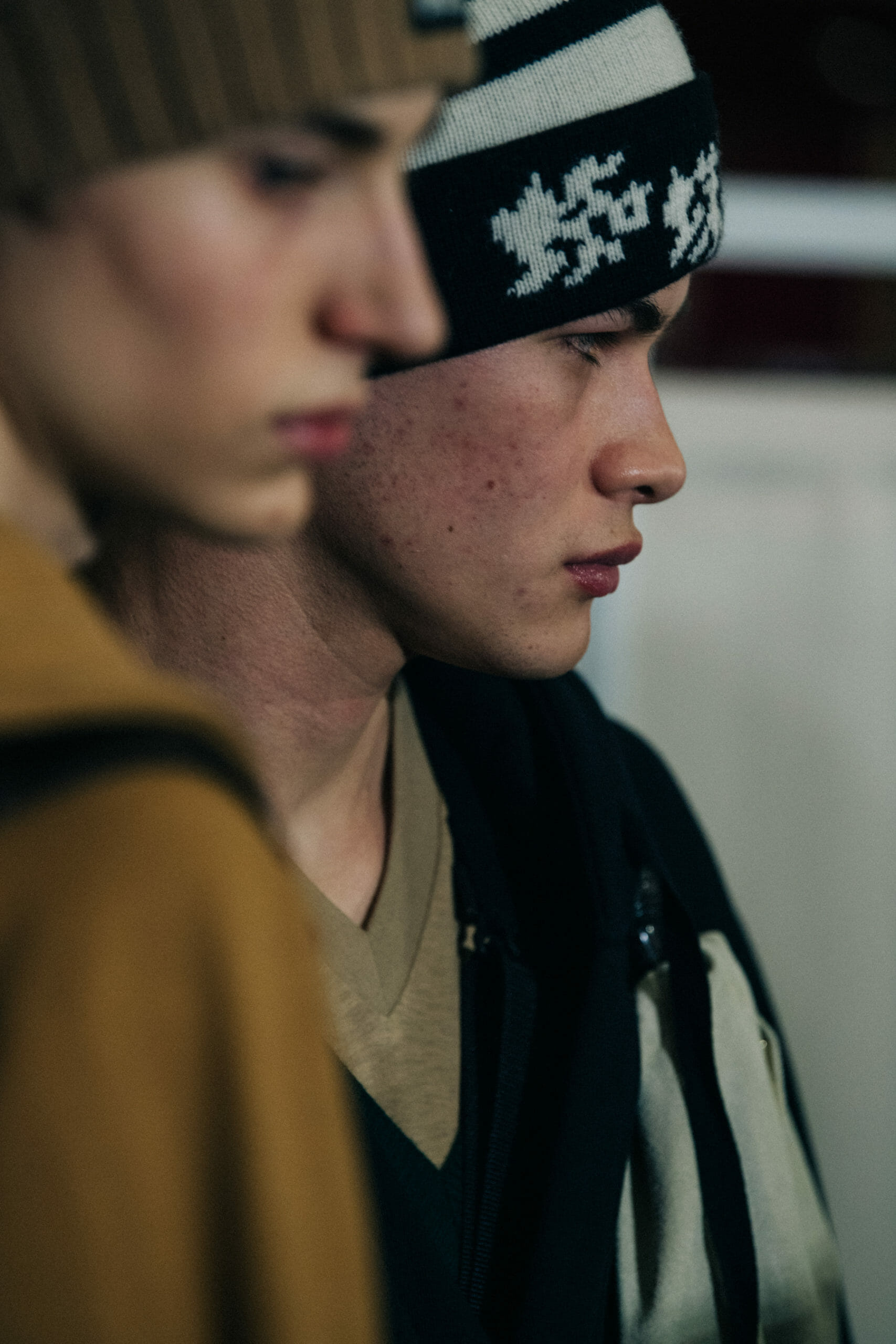 Models wearing Undercover hats