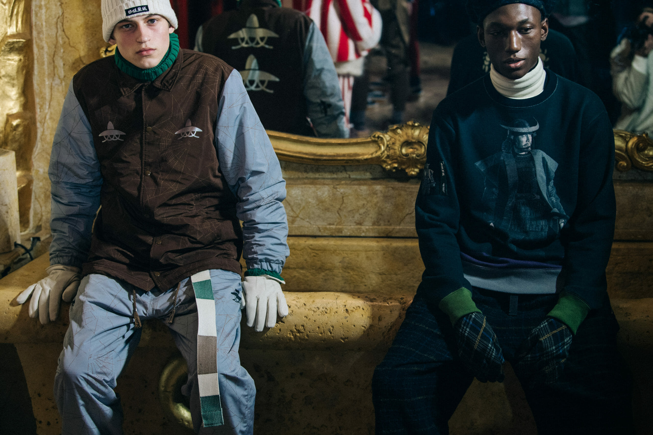 Models wearing Undercover hats