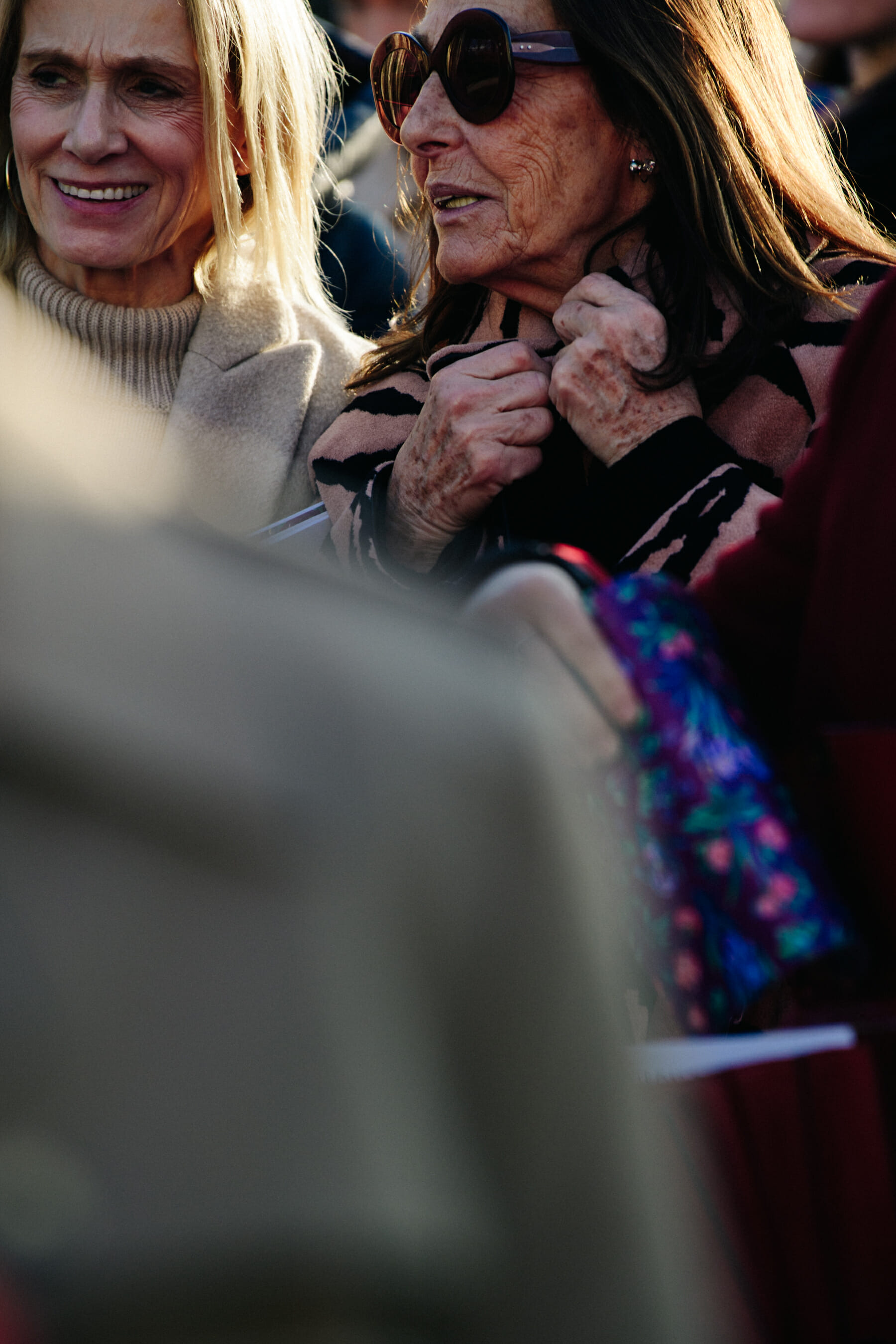 Woman wearing brown glasses