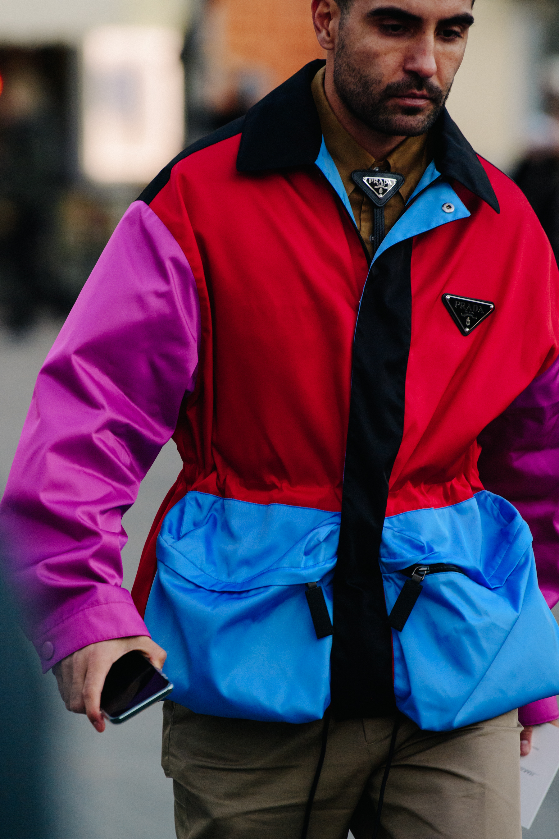 Man wearing Prada outfit
