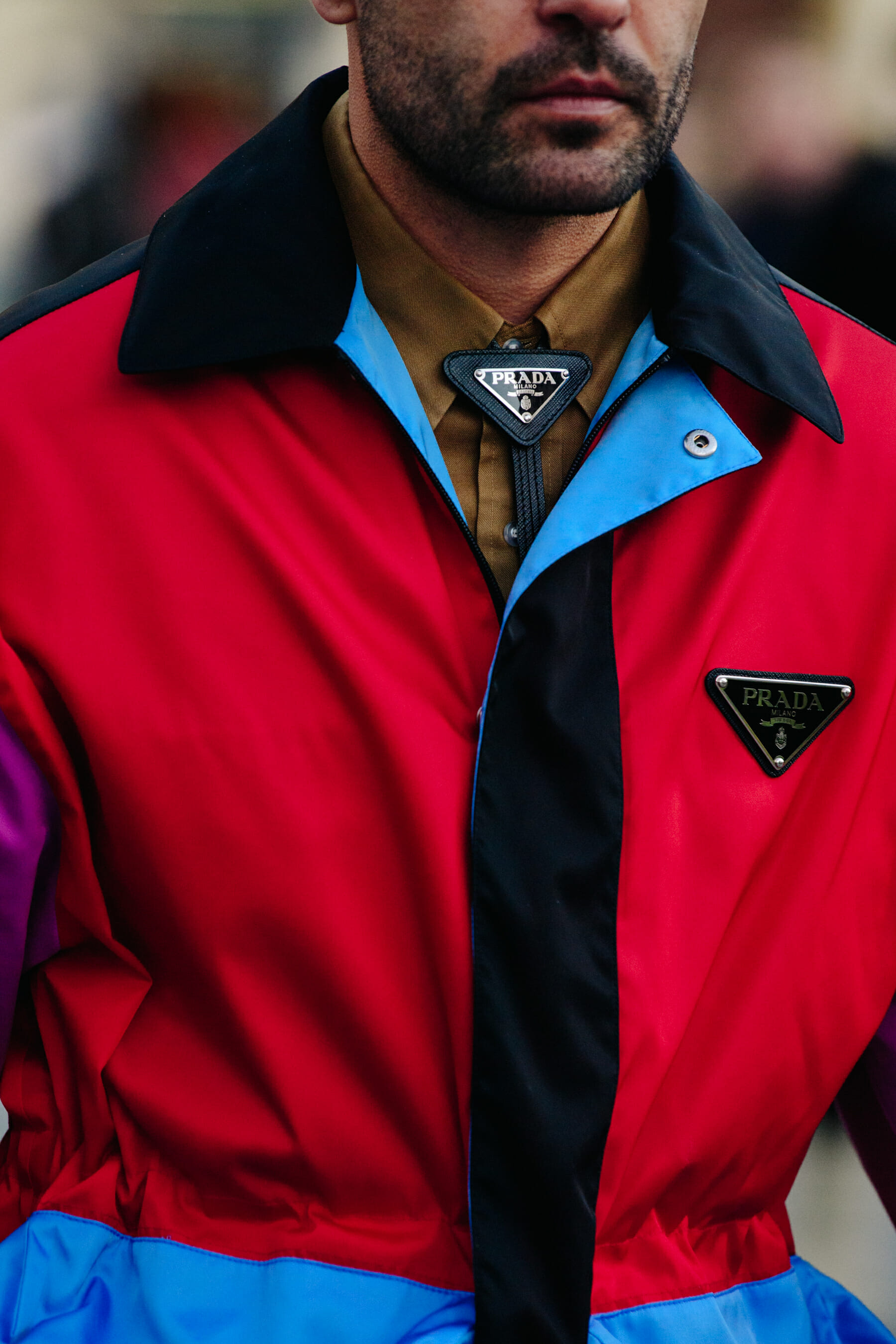Man wearing Prada outfit
