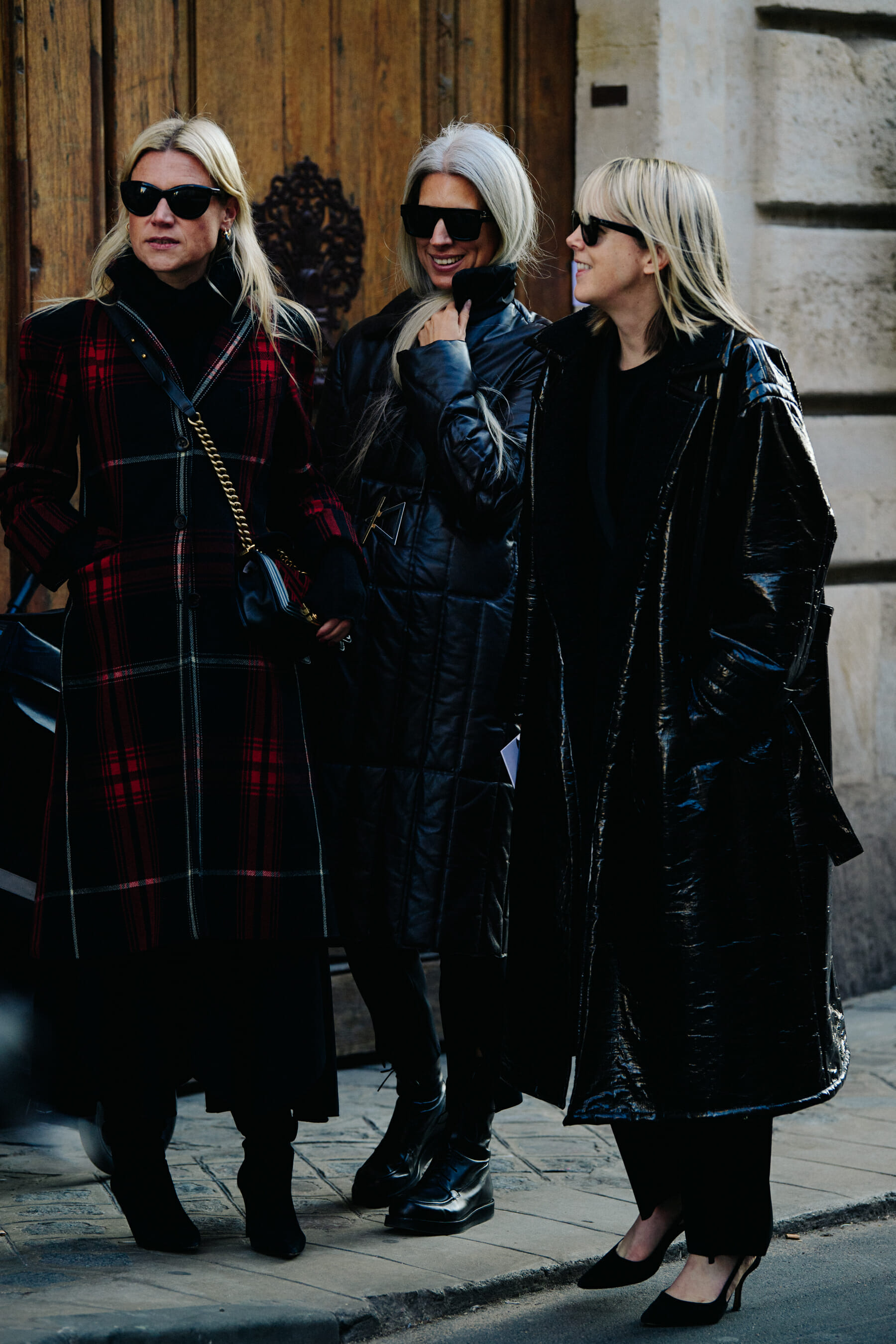 Women wearing winter coats